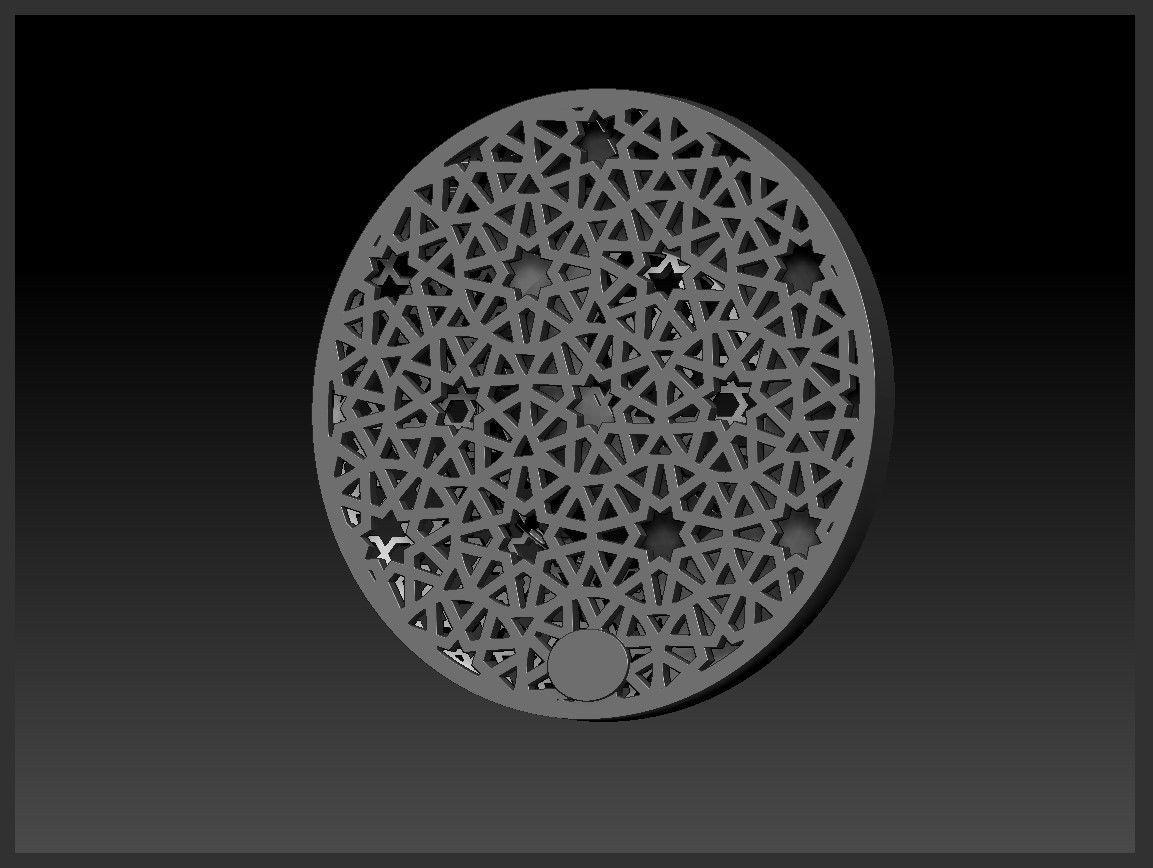 Quranic verses necklace 3D print model_3