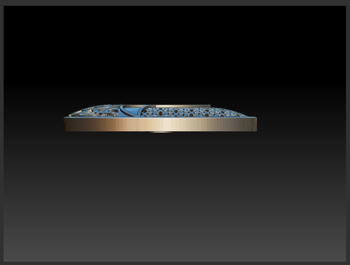 Quranic verses necklace 3D print model_4