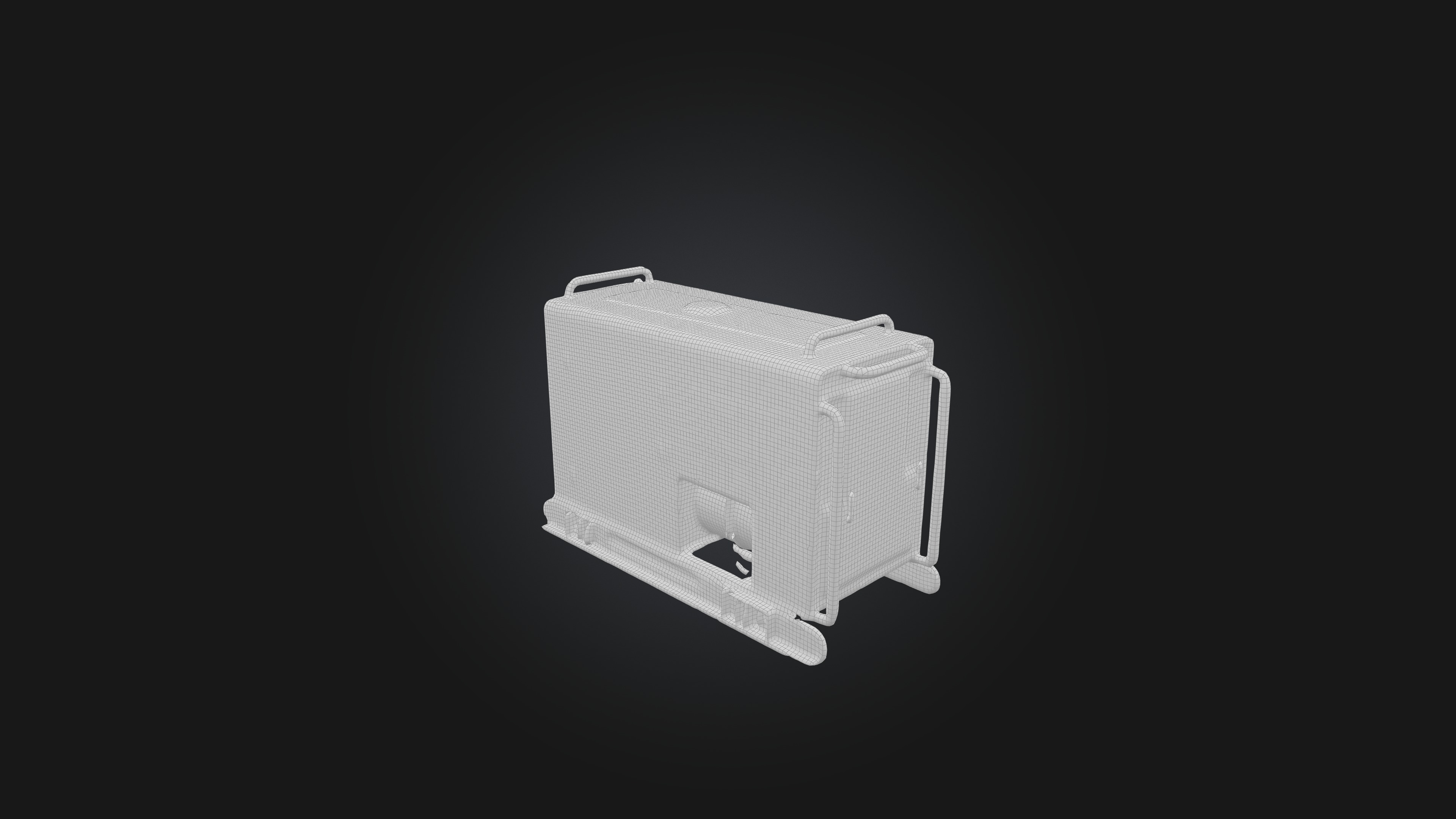 Electric Generator Low-poly 3D model_1
