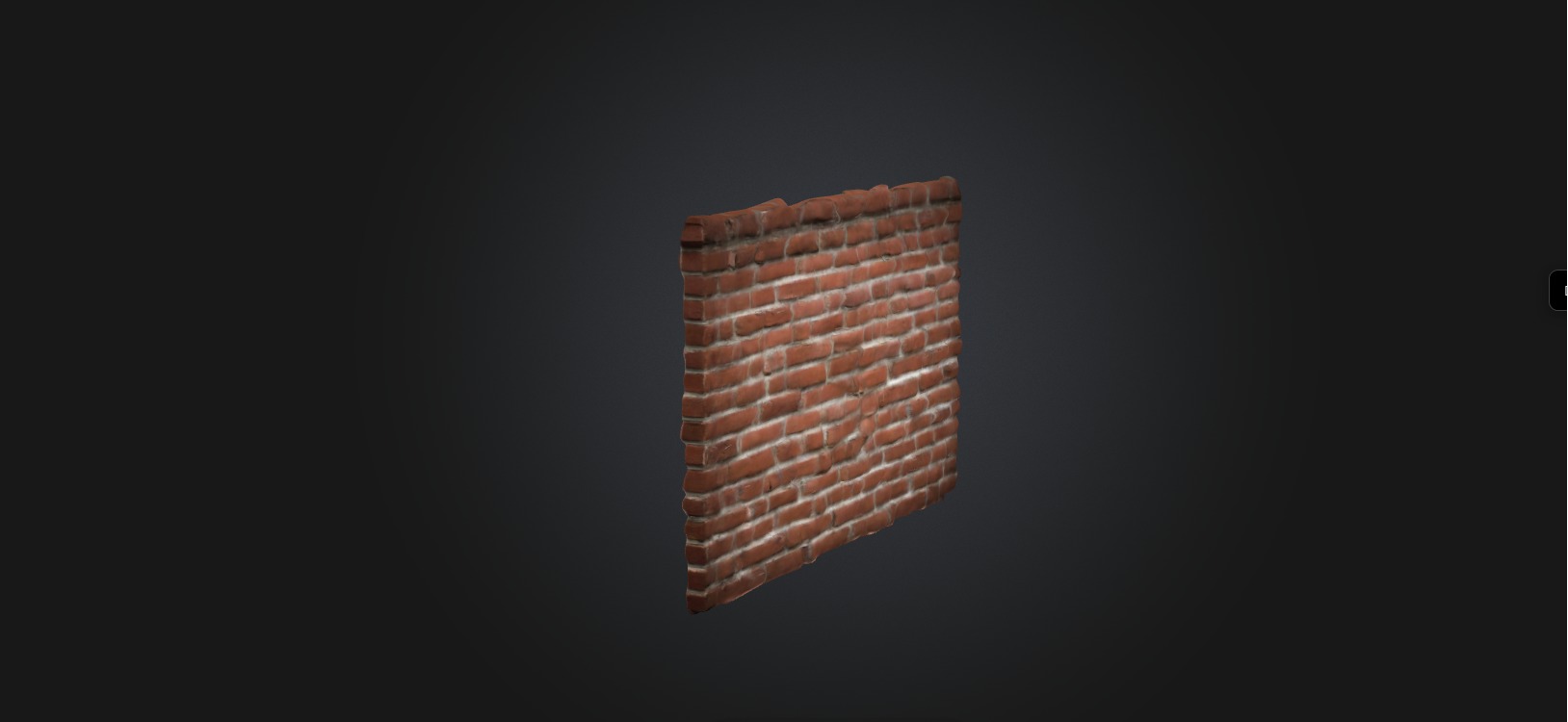 Brick Wall Low-poly 3D model_7