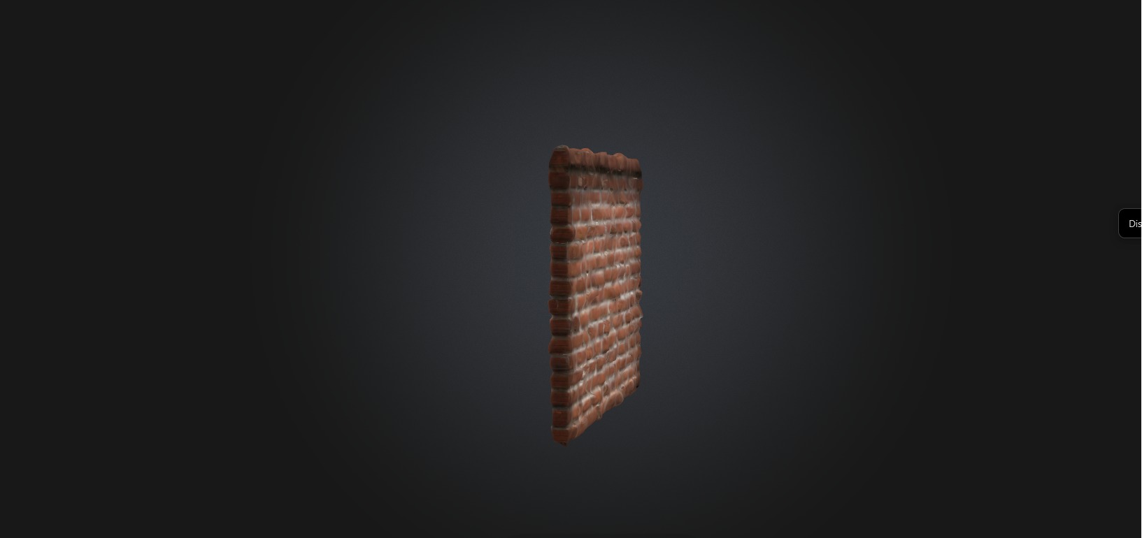 Brick Wall Low-poly 3D model_8