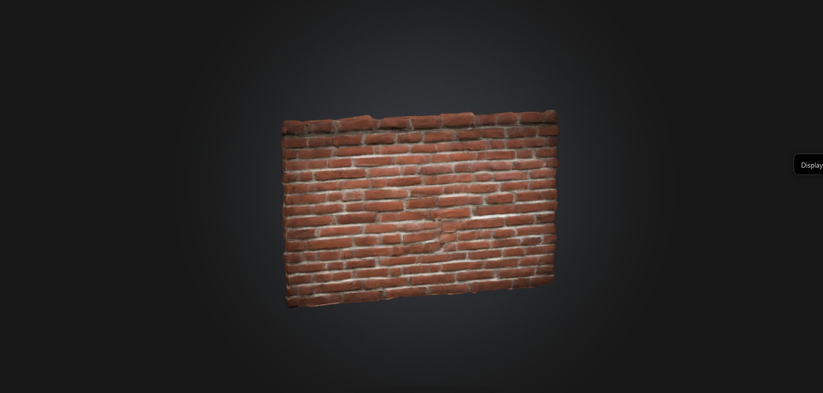 Brick Wall Low-poly 3D model_1