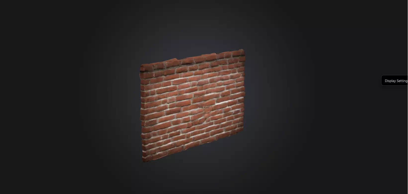 Brick Wall Low-poly 3D model_0