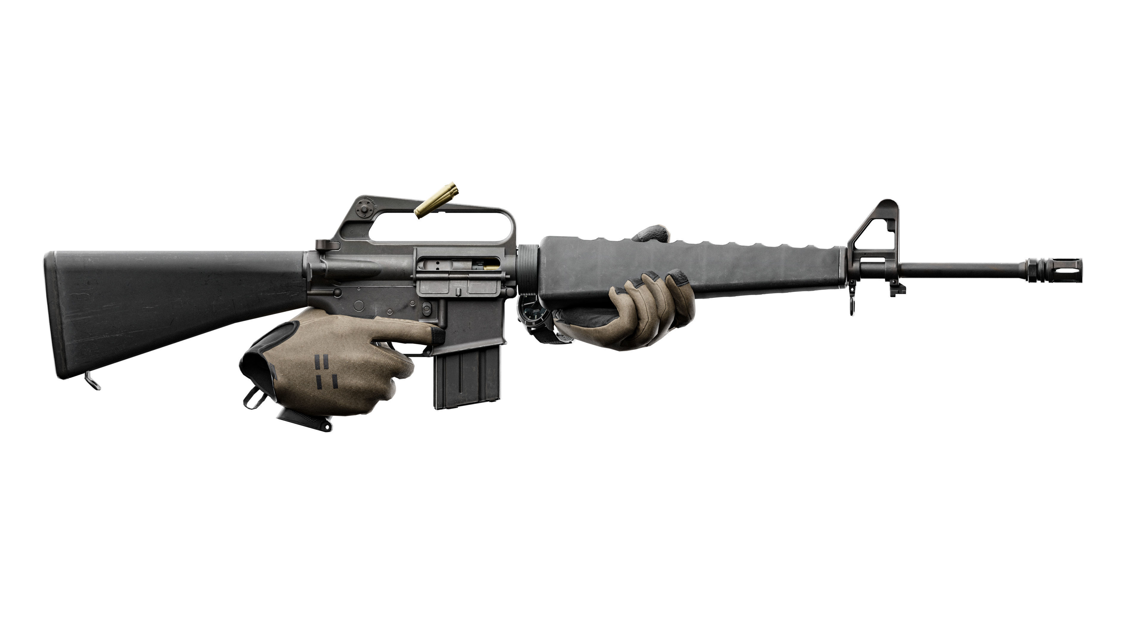 M16A1 NAM Low-poly 3D model_8
