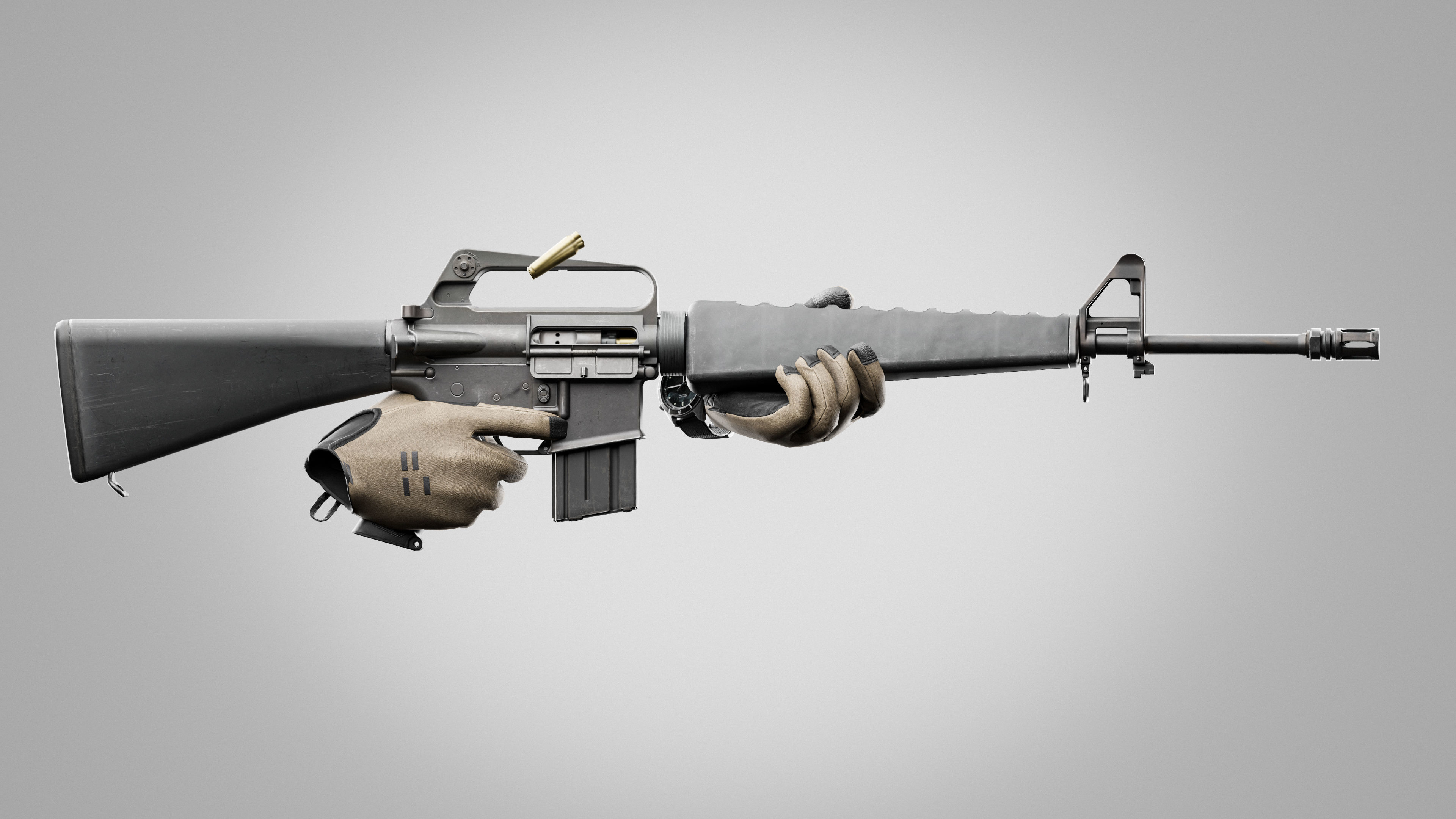 M16A1 NAM Low-poly 3D model_1