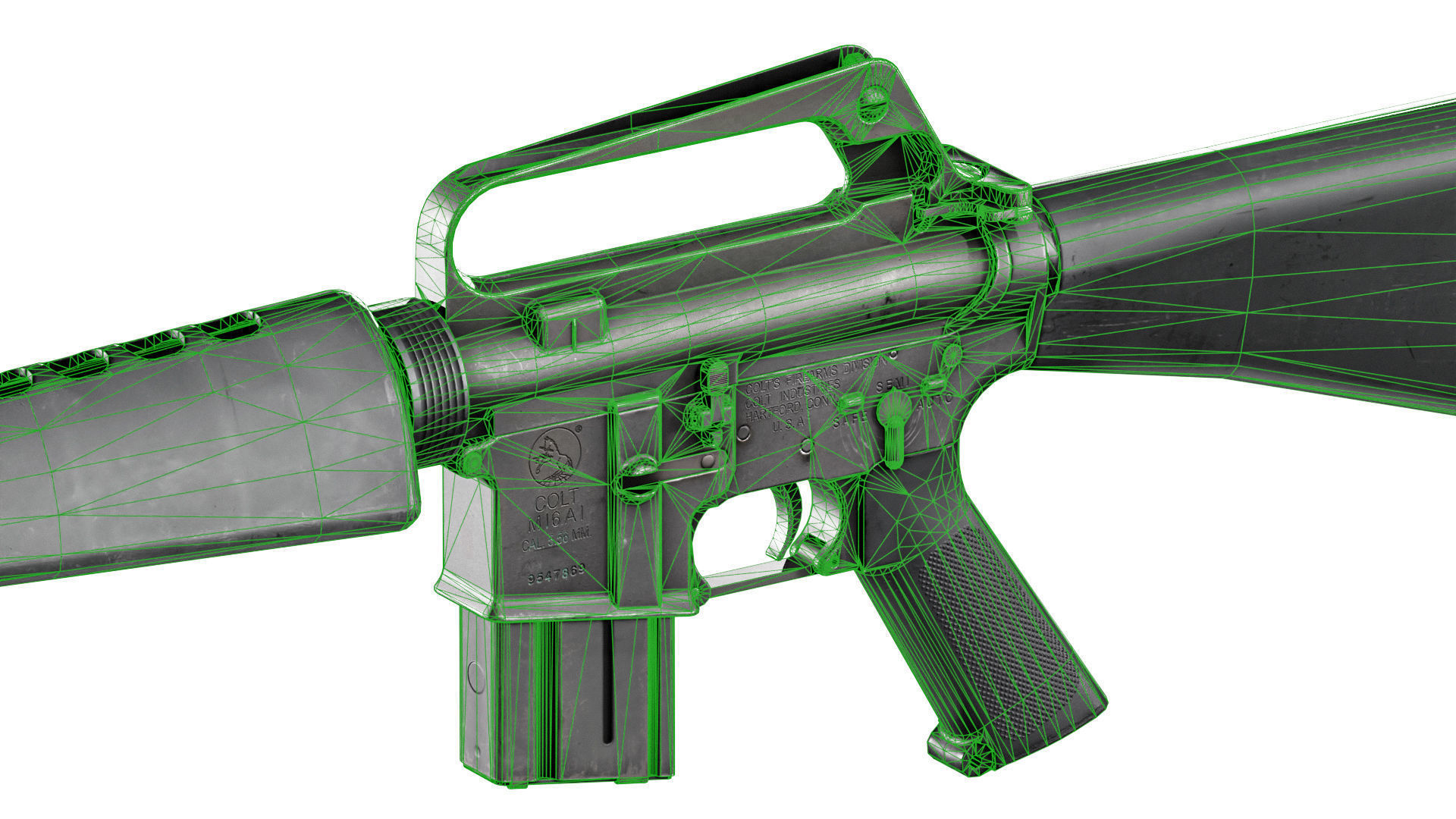 M16A1 NAM Low-poly 3D model_10