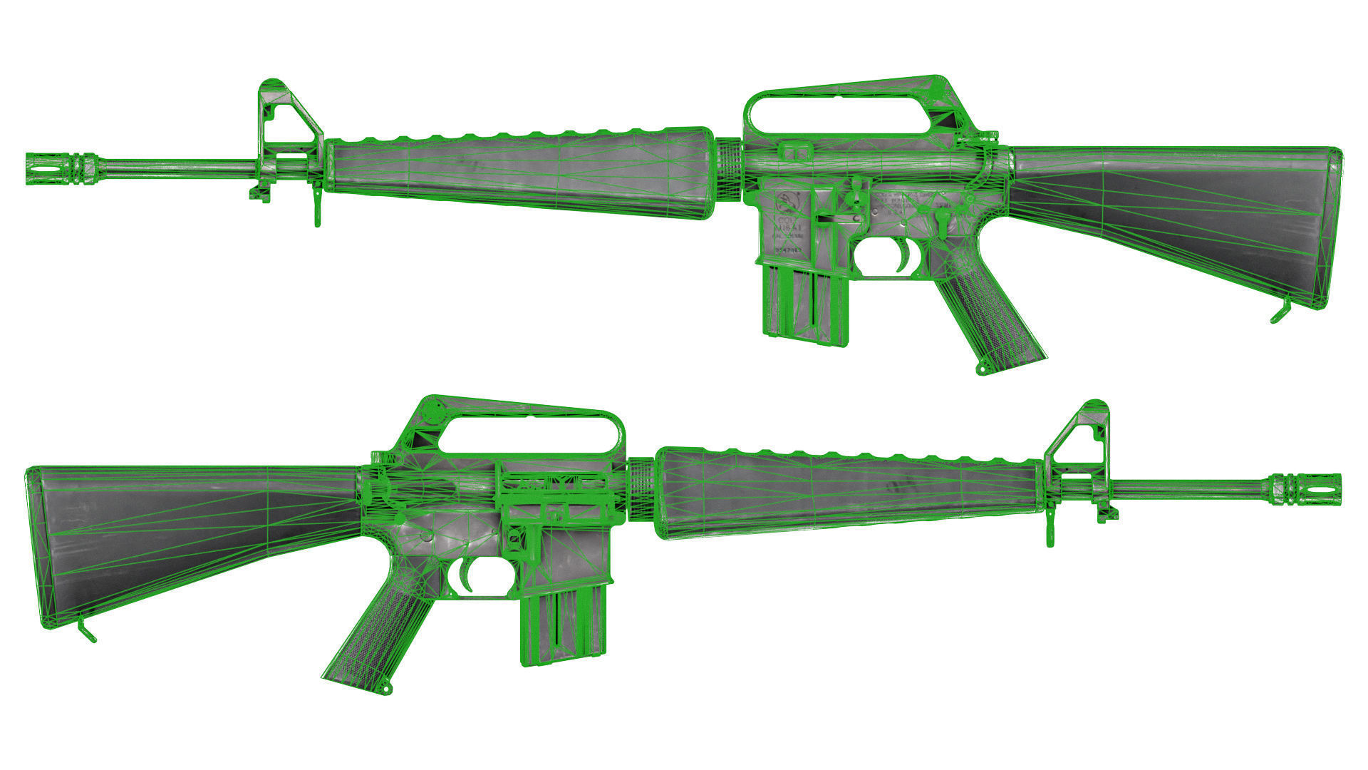 M16A1 NAM Low-poly 3D model_9