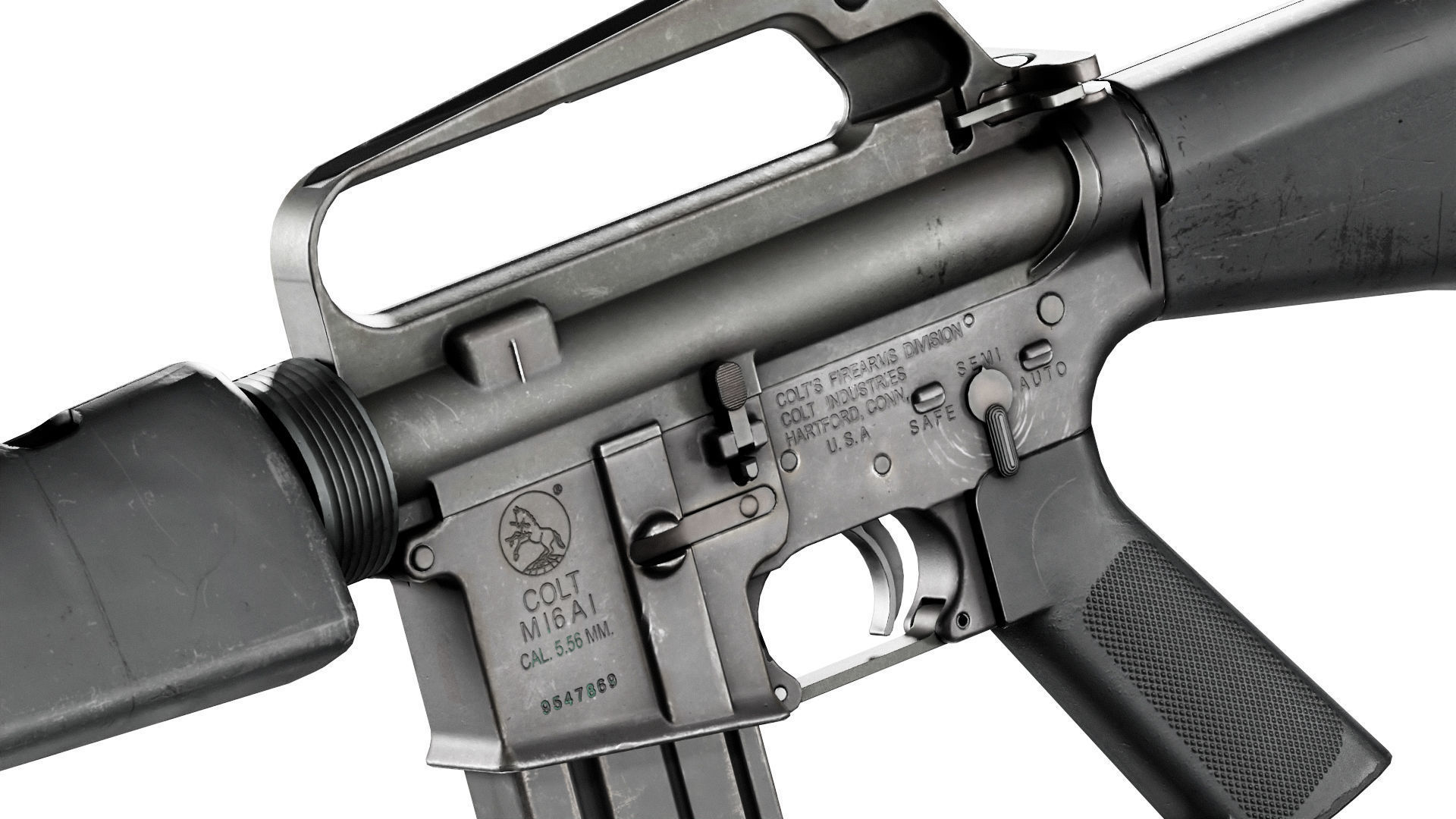 M16A1 NAM Low-poly 3D model_2