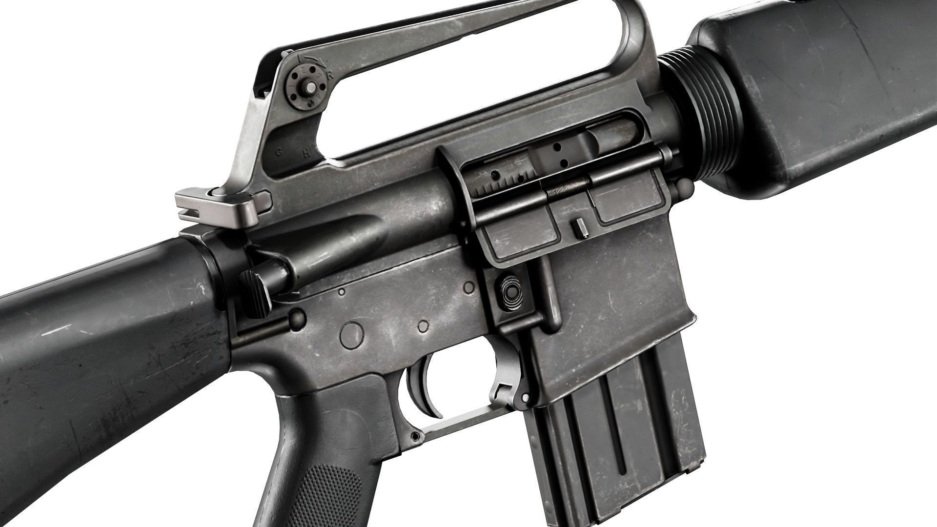 M16A1 NAM Low-poly 3D model_3