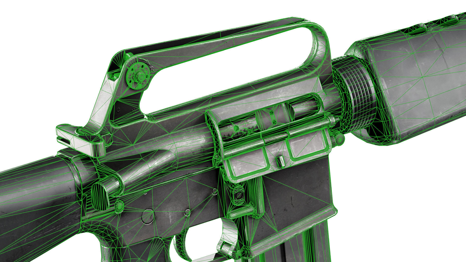 M16A1 NAM Low-poly 3D model_11