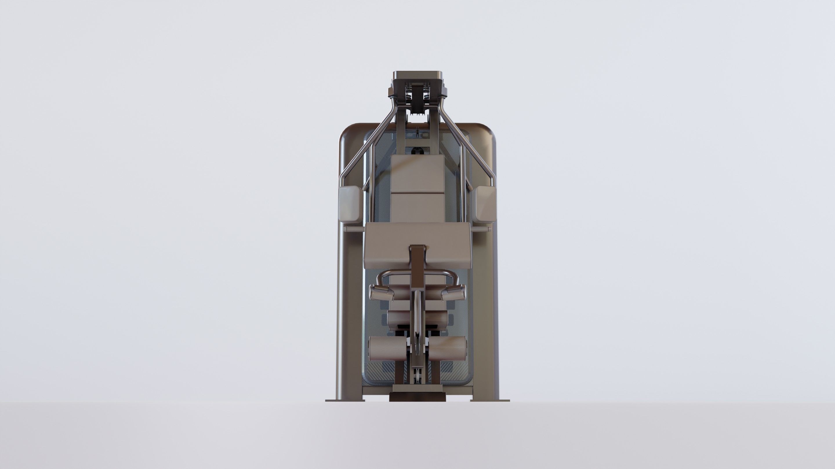 chest press machine Low-poly 3D model_11