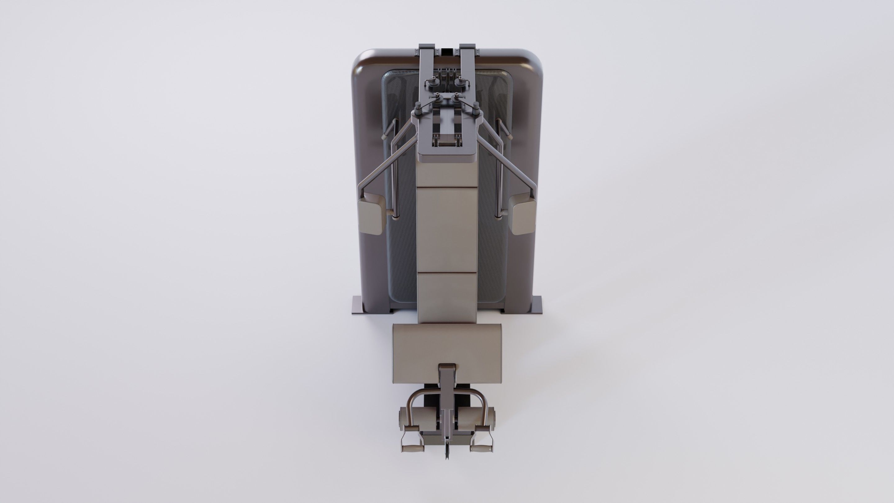 chest press machine Low-poly 3D model_6