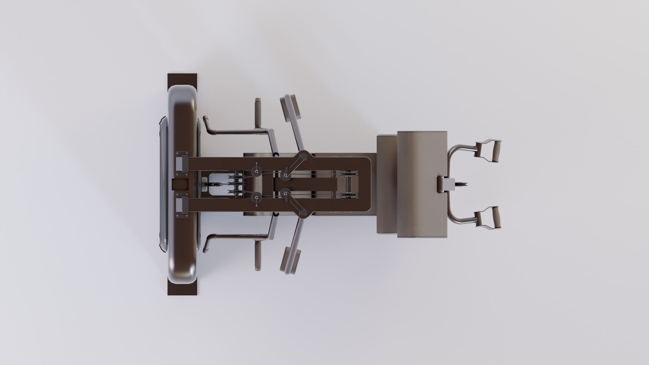 chest press machine Low-poly 3D model_8