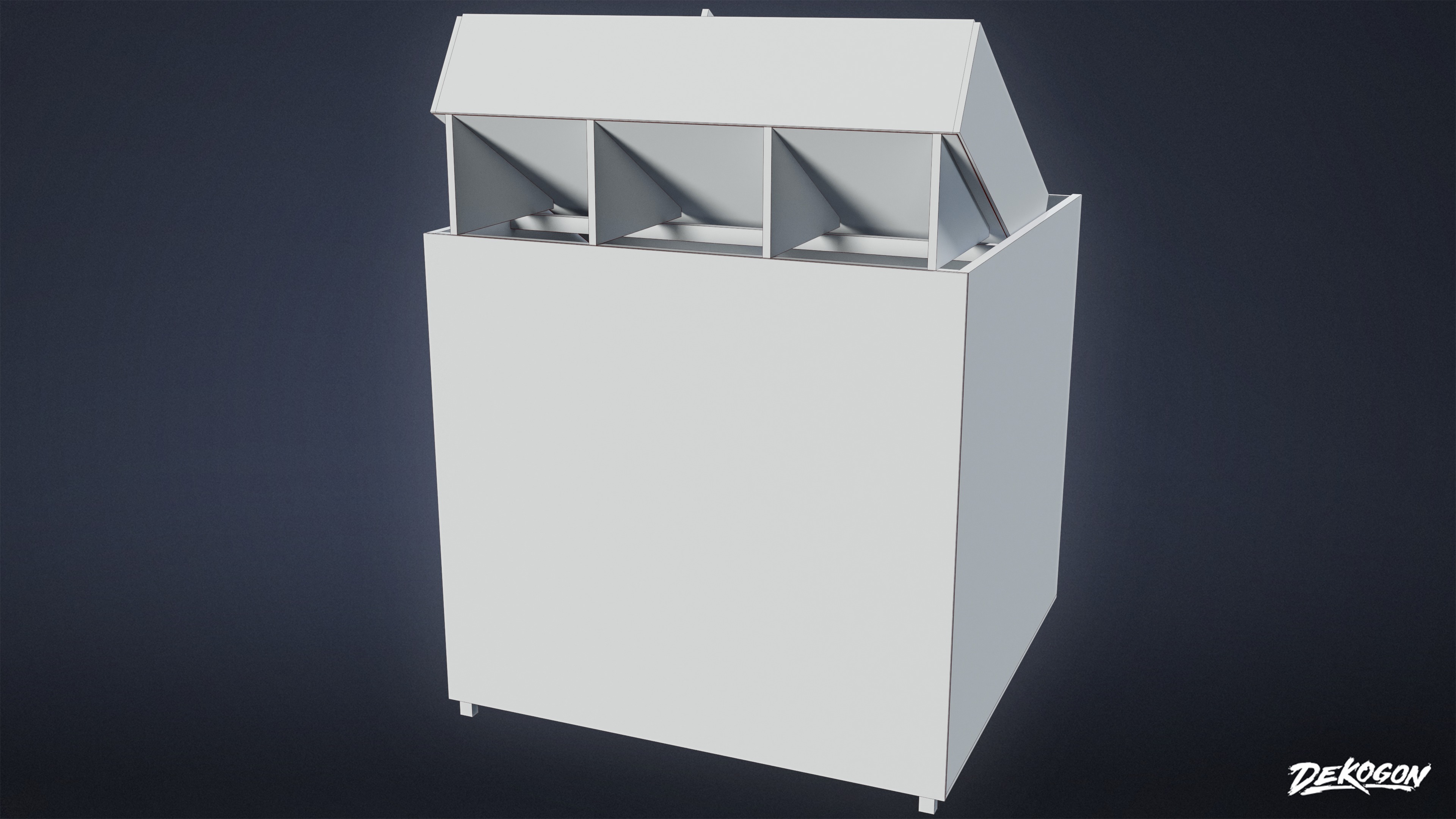 GROCERY - Food Stand 01 - LOW POLY AND NANITE Low-poly 3D model_9