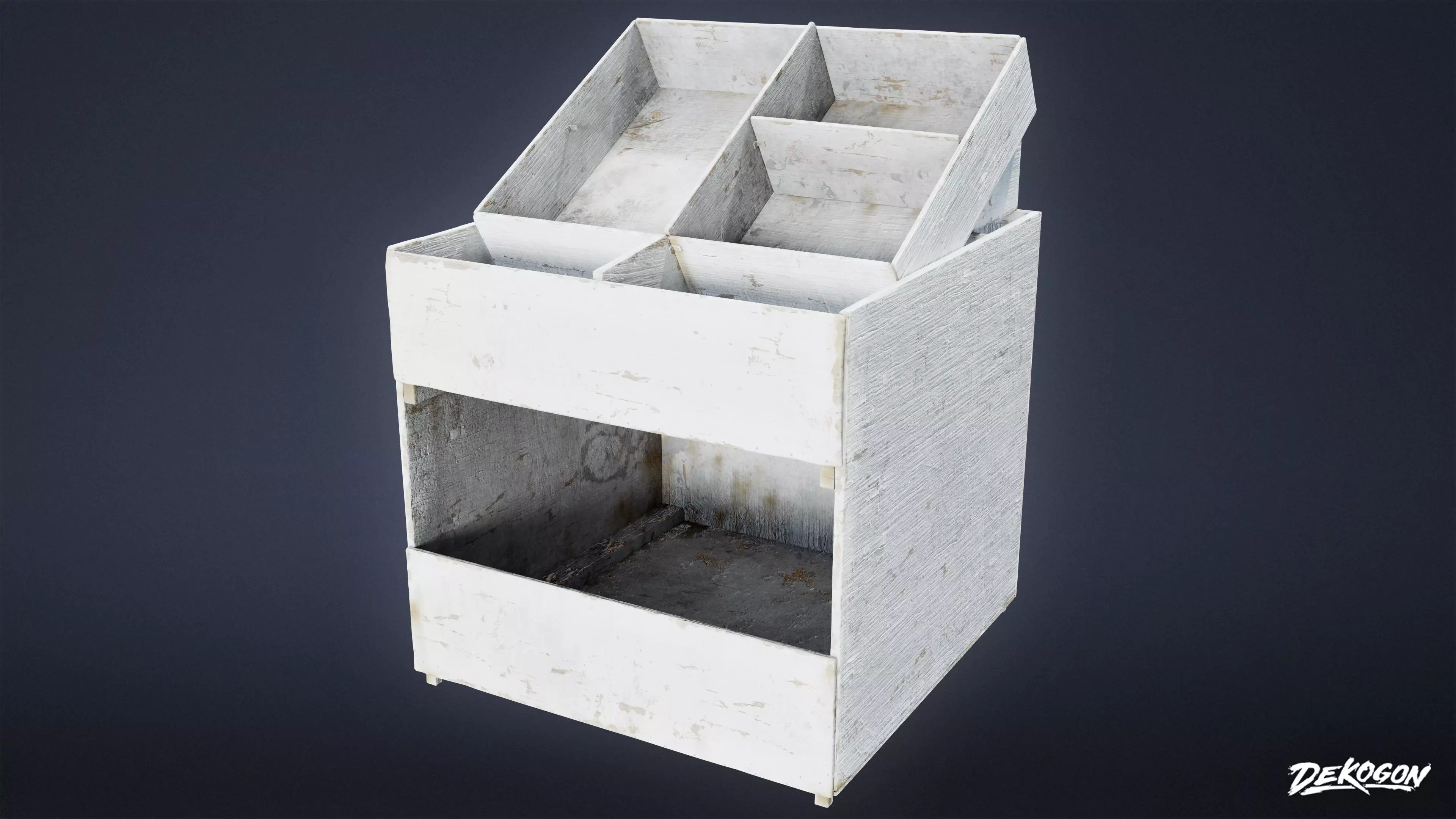 GROCERY - Food Stand 01 - LOW POLY AND NANITE Low-poly 3D model_0