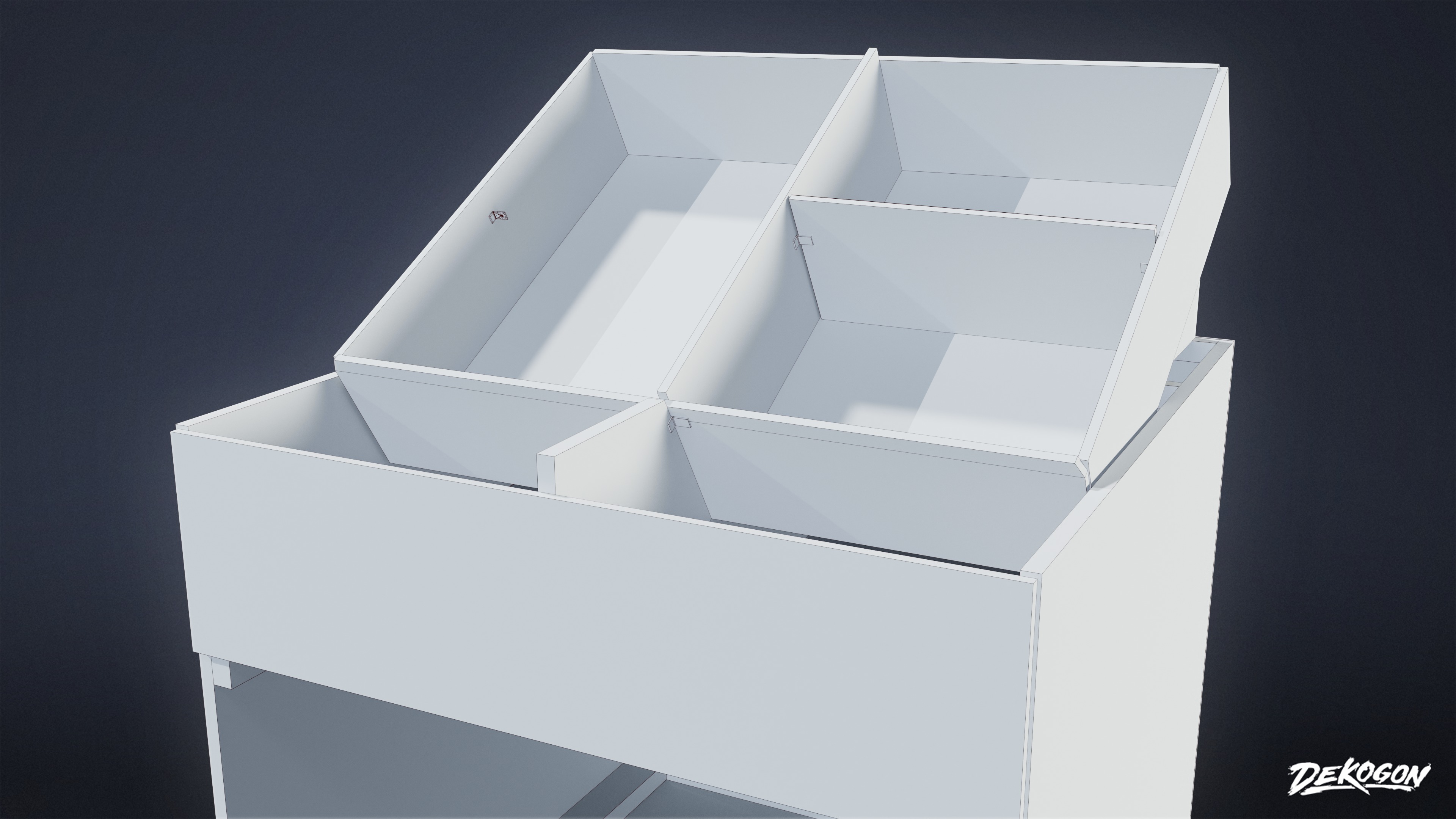 GROCERY - Food Stand 01 - LOW POLY AND NANITE Low-poly 3D model_7