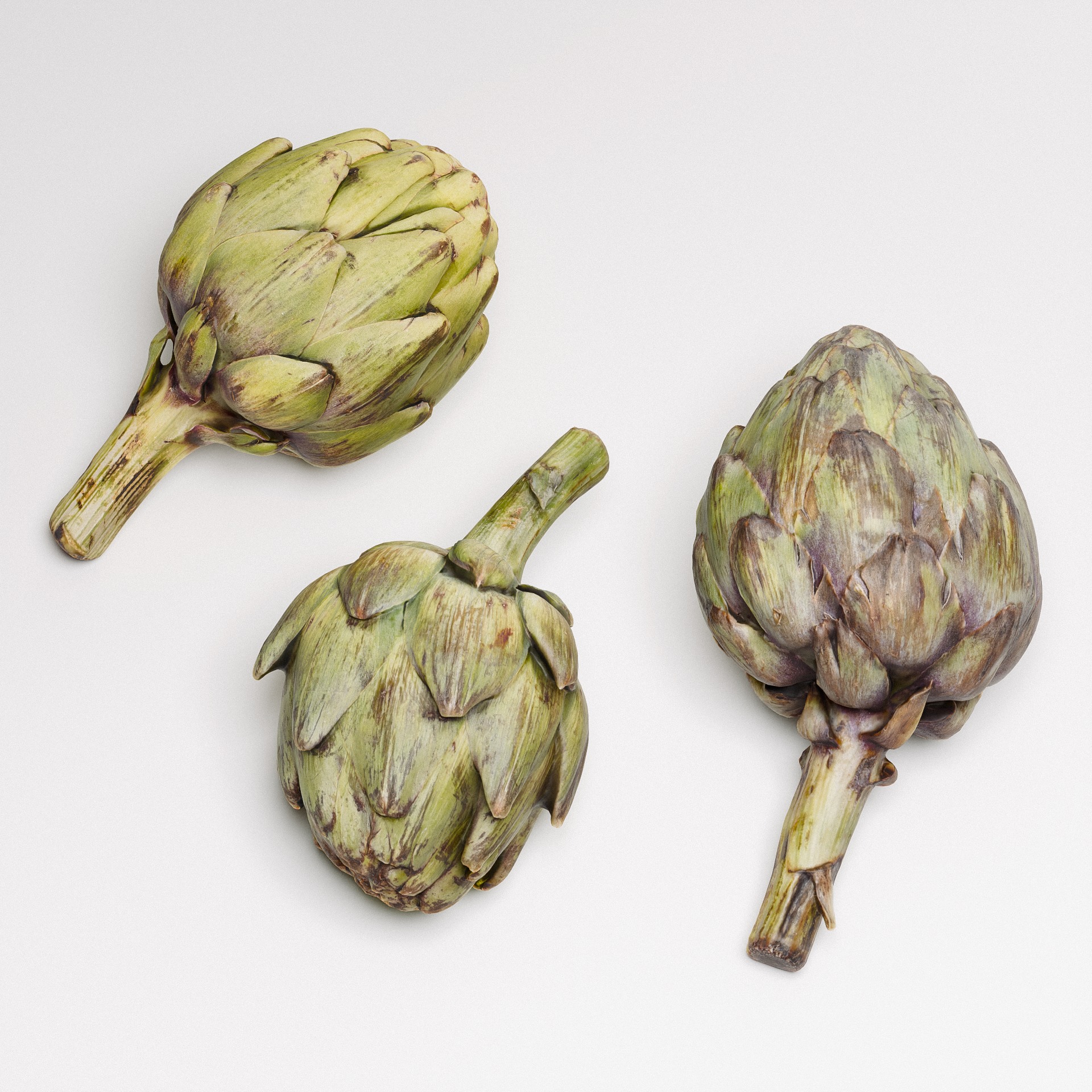 Artichoke Set 01 Low-poly 3D model_3