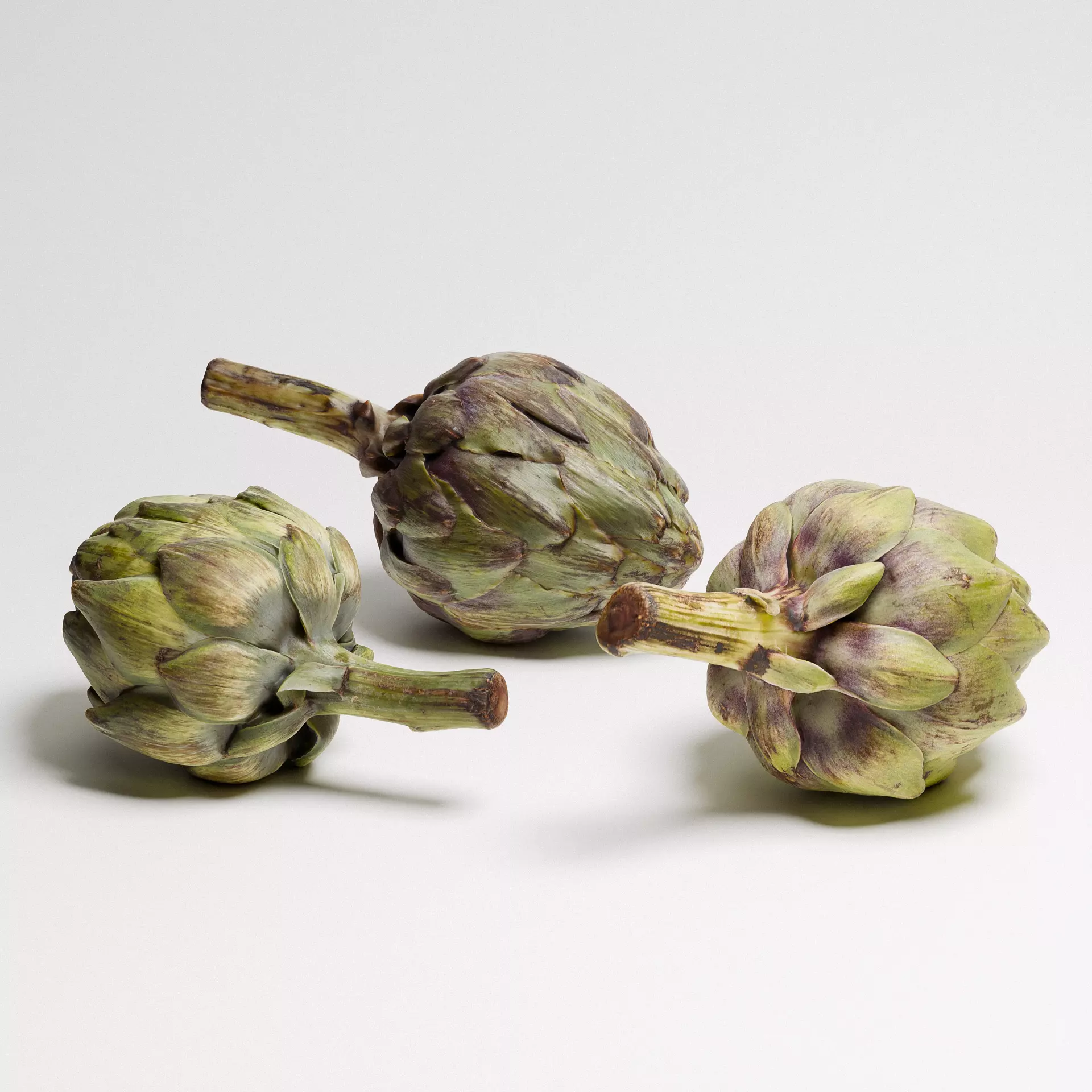 Artichoke Set 01 Low-poly 3D model_0