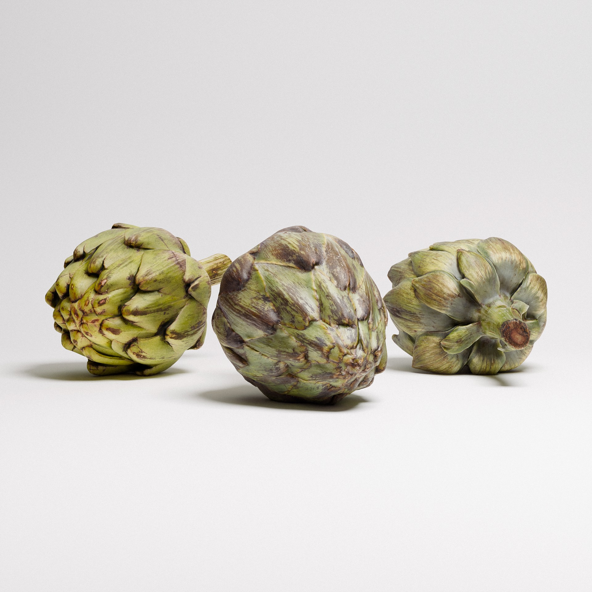 Artichoke Set 01 Low-poly 3D model_6