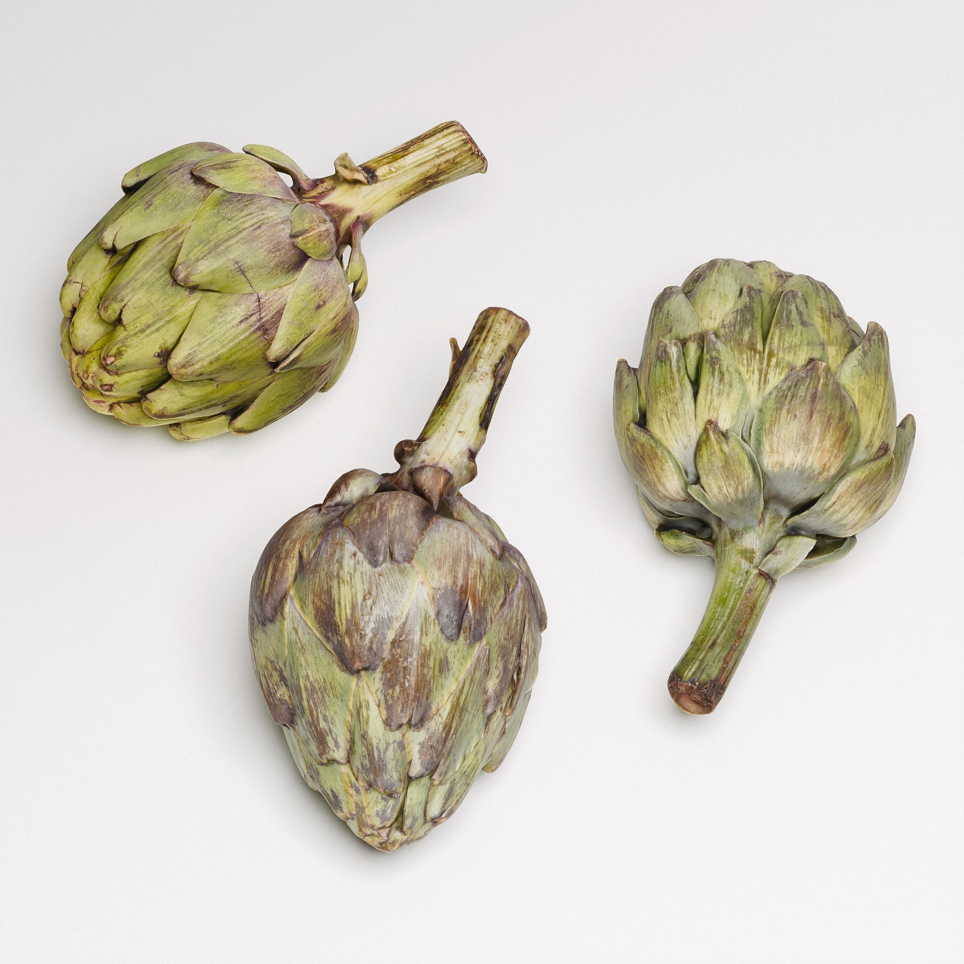 Artichoke Set 01 Low-poly 3D model_4
