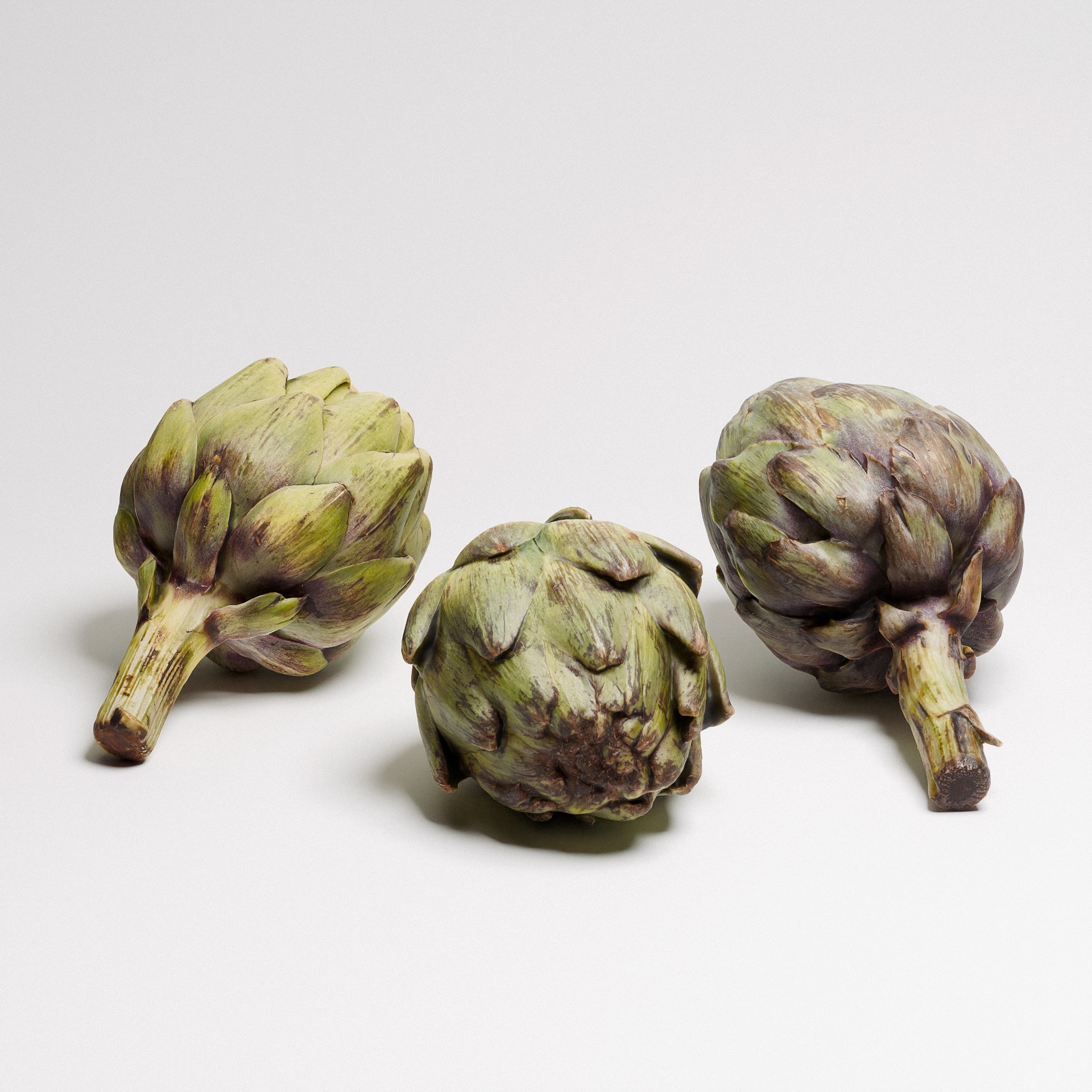 Artichoke Set 01 Low-poly 3D model_2