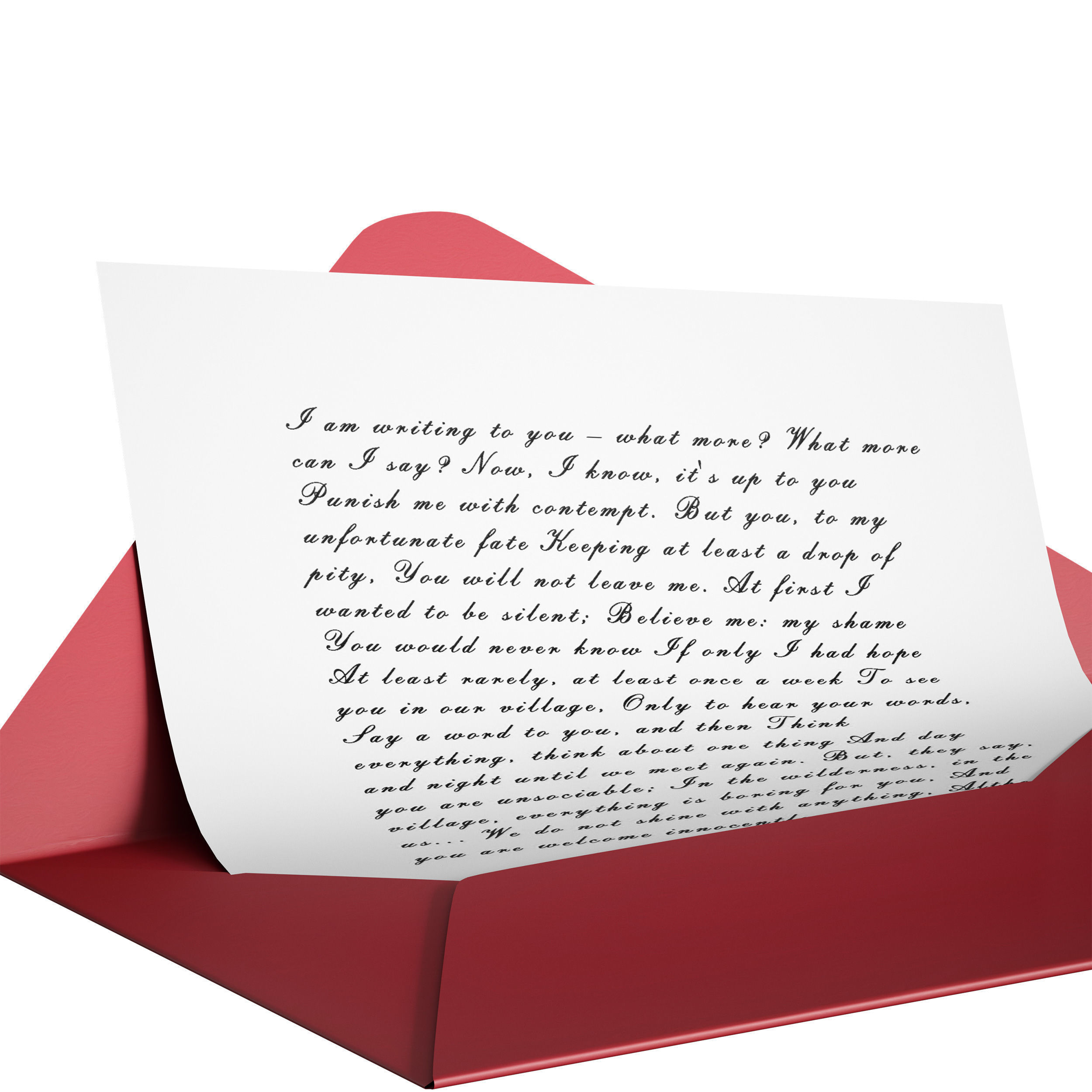 Envelope Letter Invitation 3D model_14