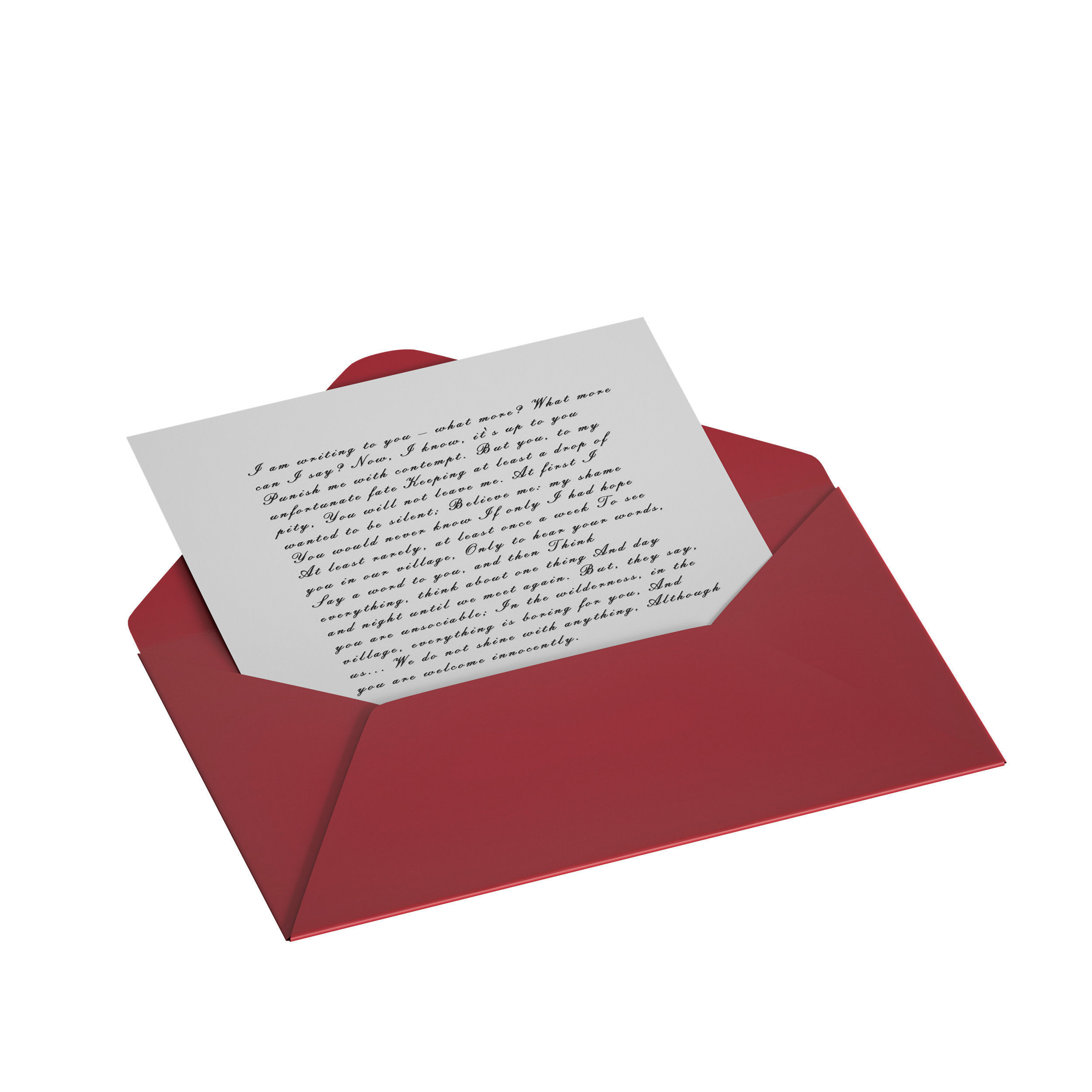 Envelope Letter Invitation 3D model_9