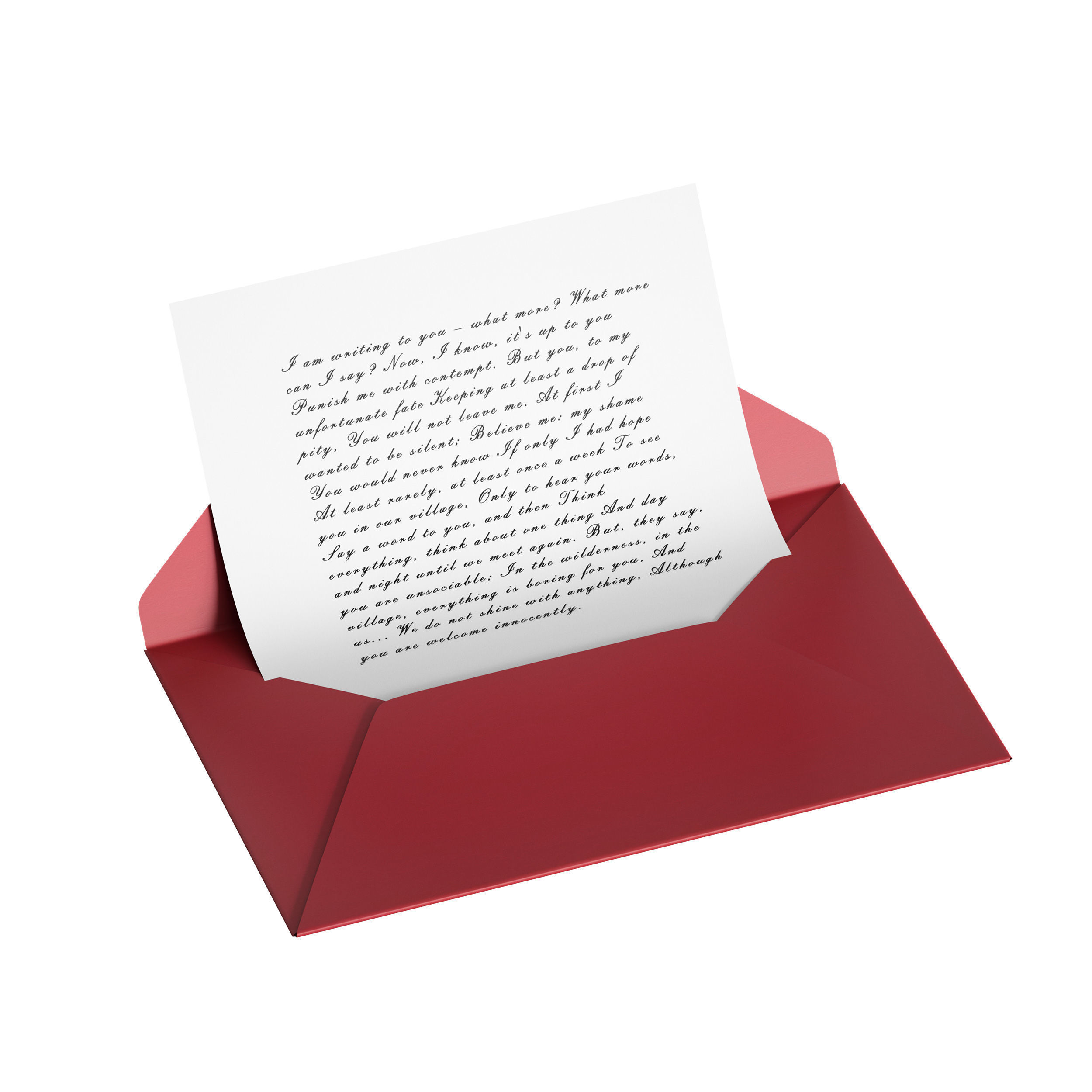 Envelope Letter Invitation 3D model_8