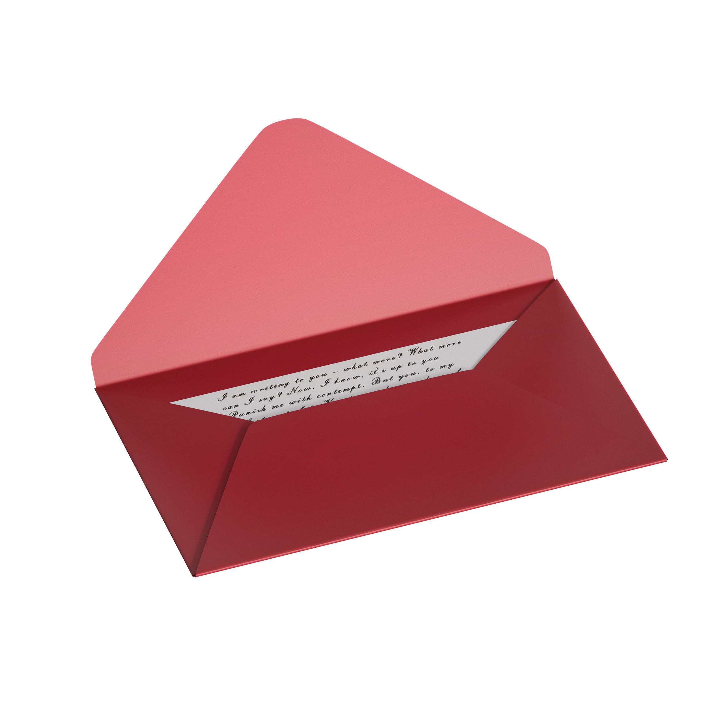 Envelope Letter Invitation 3D model_4