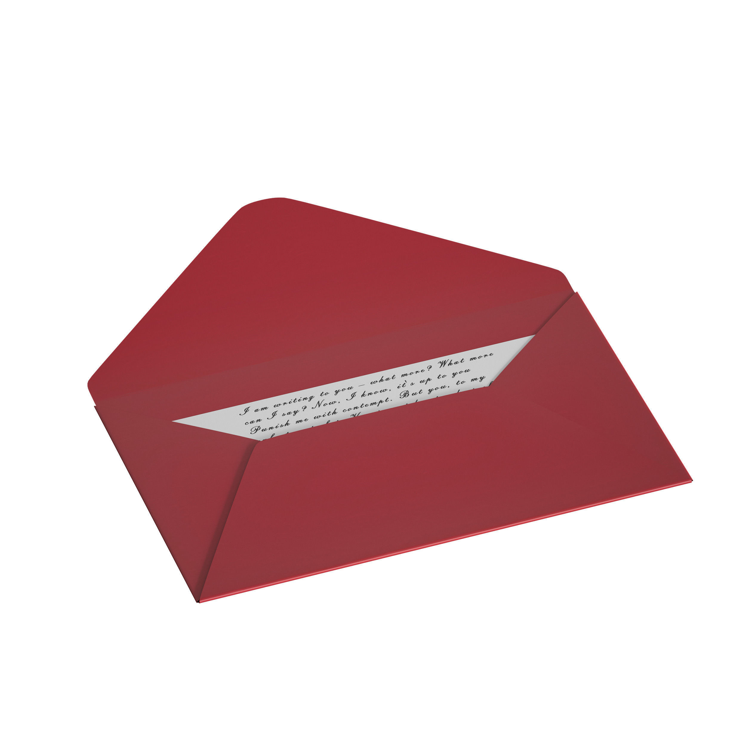 Envelope Letter Invitation 3D model_5