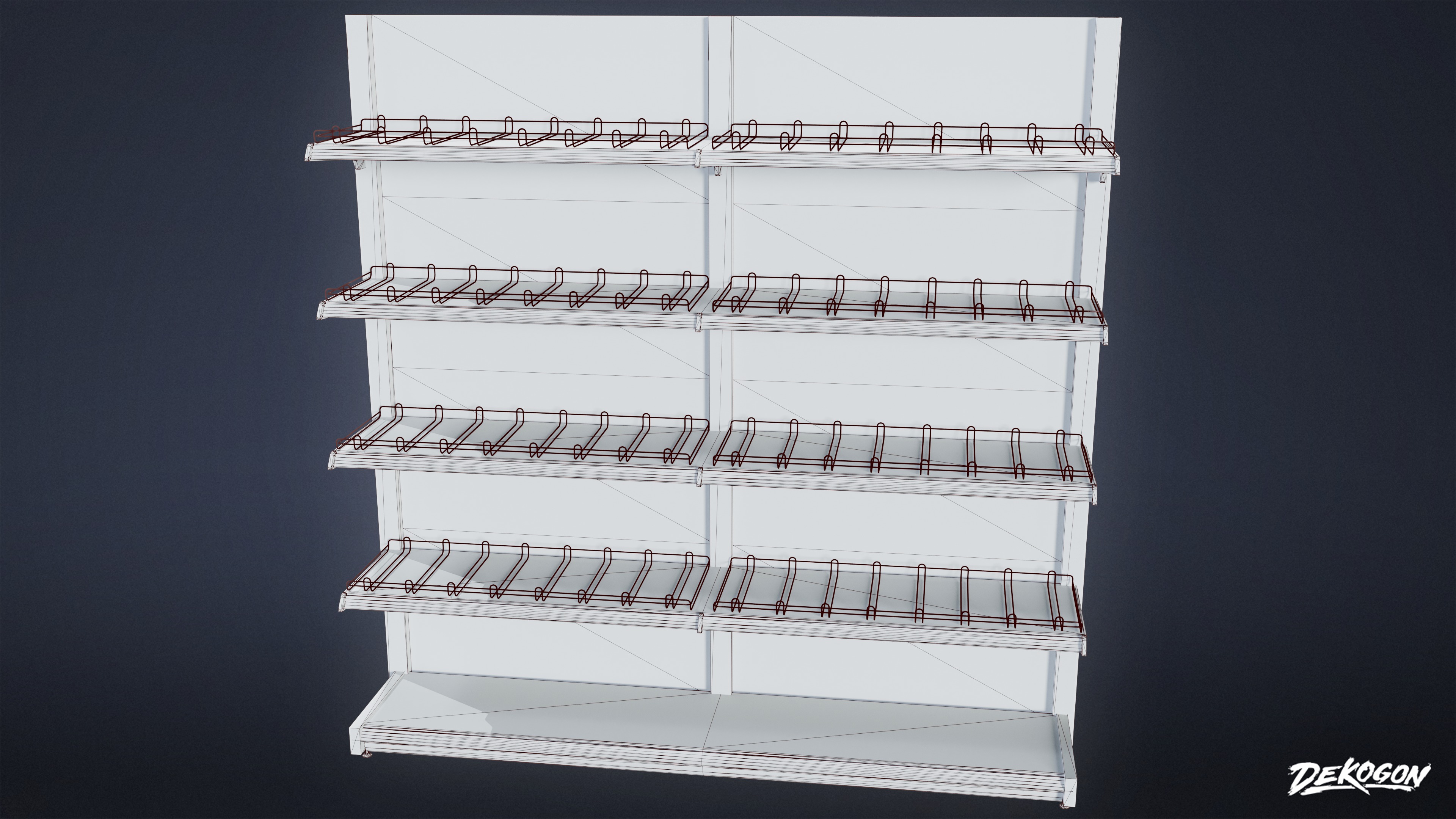 GROCERY - Food Stand 11 - LOW POLY AND NANITE Low-poly 3D model_9