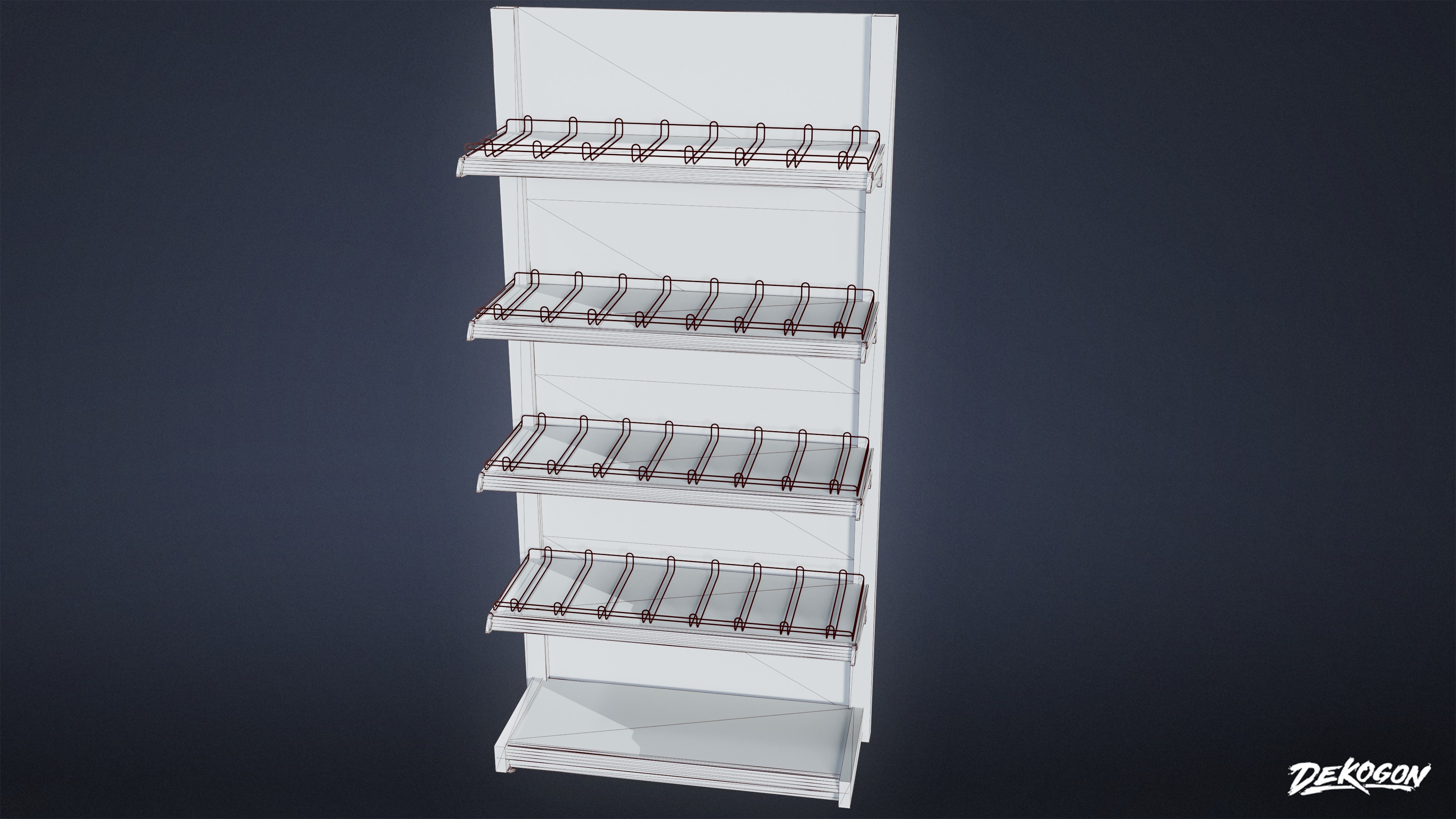 GROCERY - Food Stand 11 - LOW POLY AND NANITE Low-poly 3D model_8