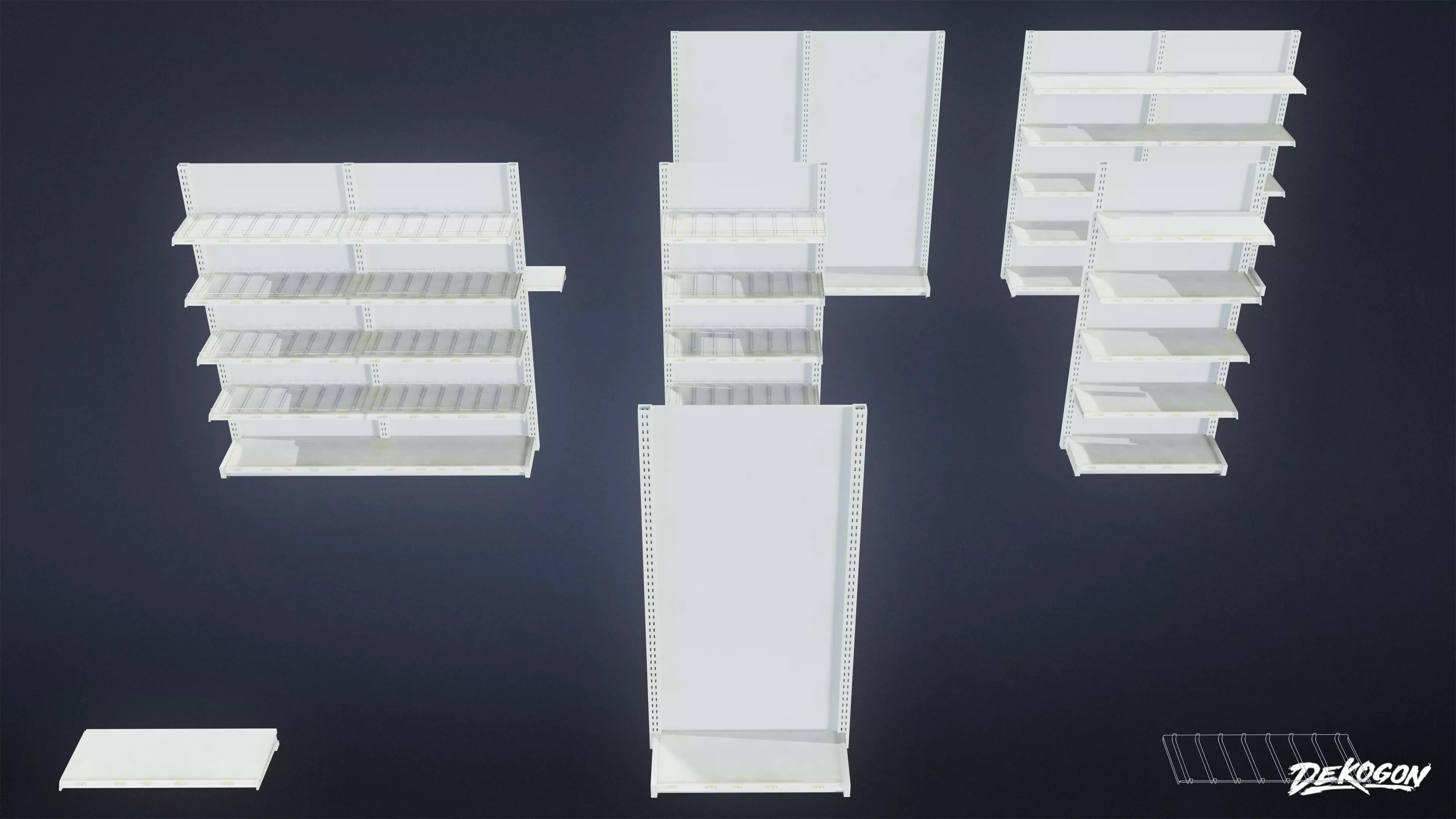 GROCERY - Food Stand 11 - LOW POLY AND NANITE Low-poly 3D model_0