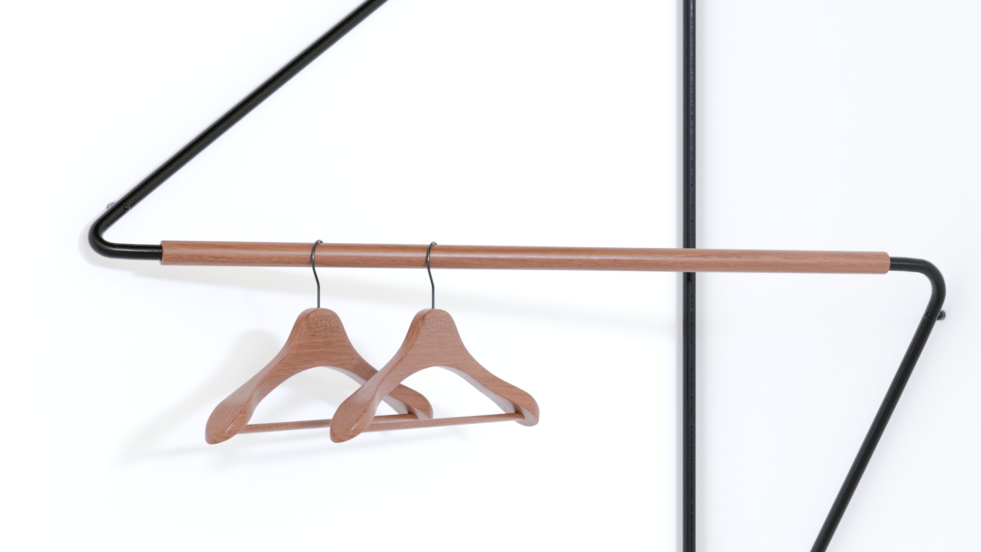 Corner clothes hanger 3D model 3D model_1