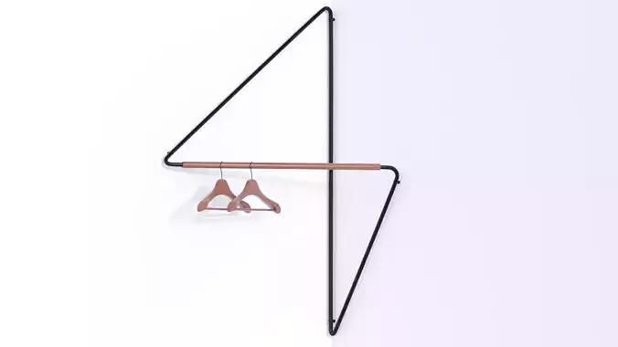 Corner clothes hanger 3D model
