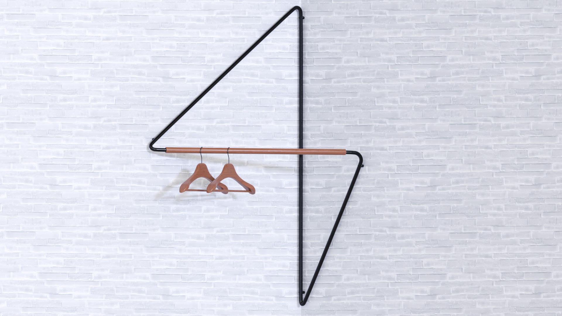 Corner clothes hanger 3D model 3D model_2