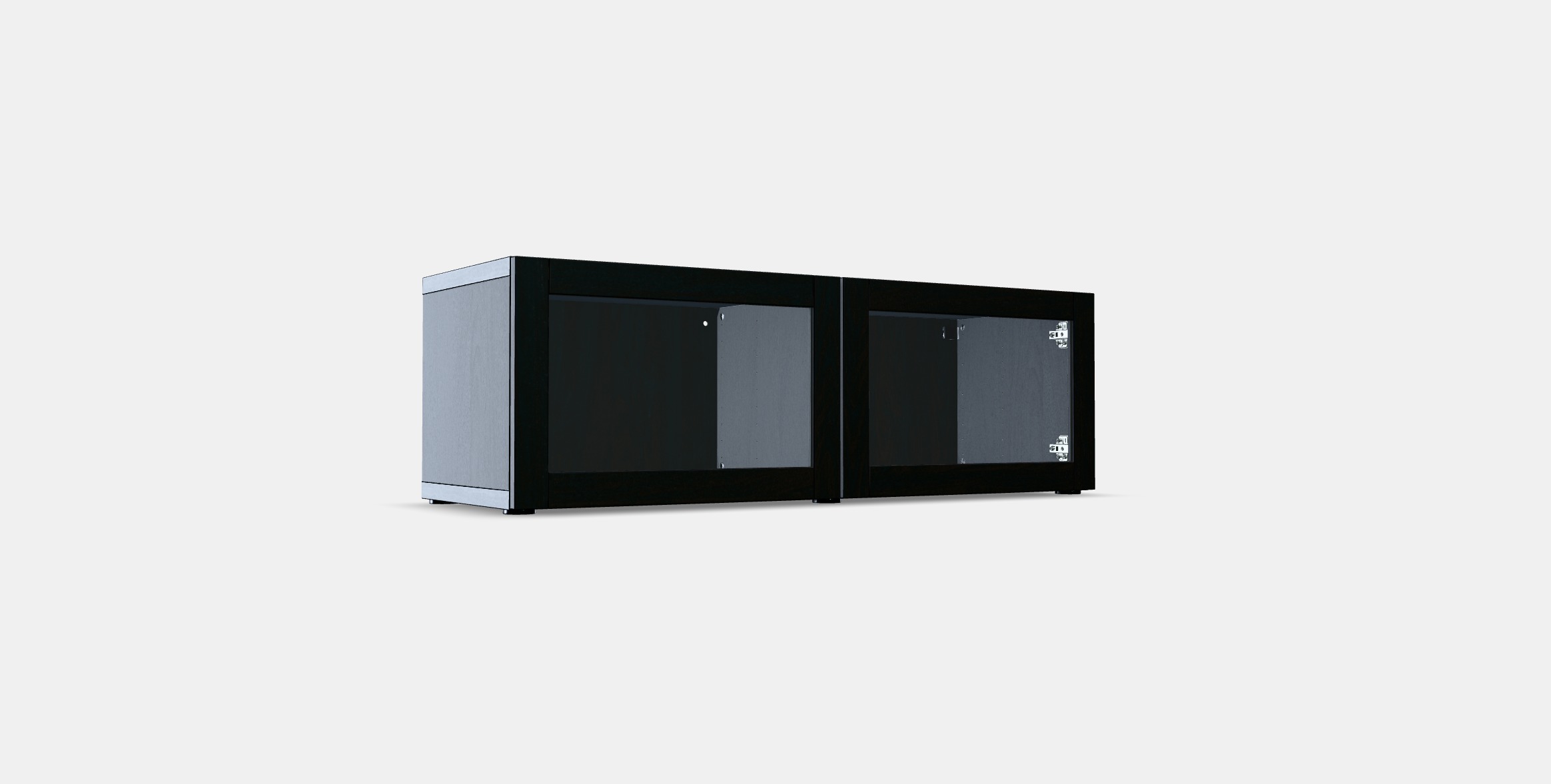 BESTA Shelf unit with glass doors 4 3D model_2