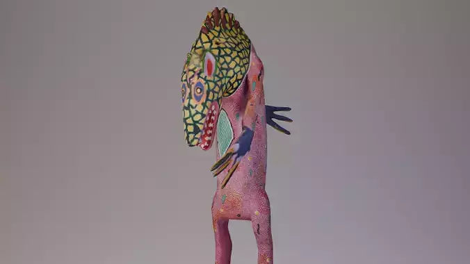 Mystic Wolf Alebrije Handcrafted Mexican Folk Art