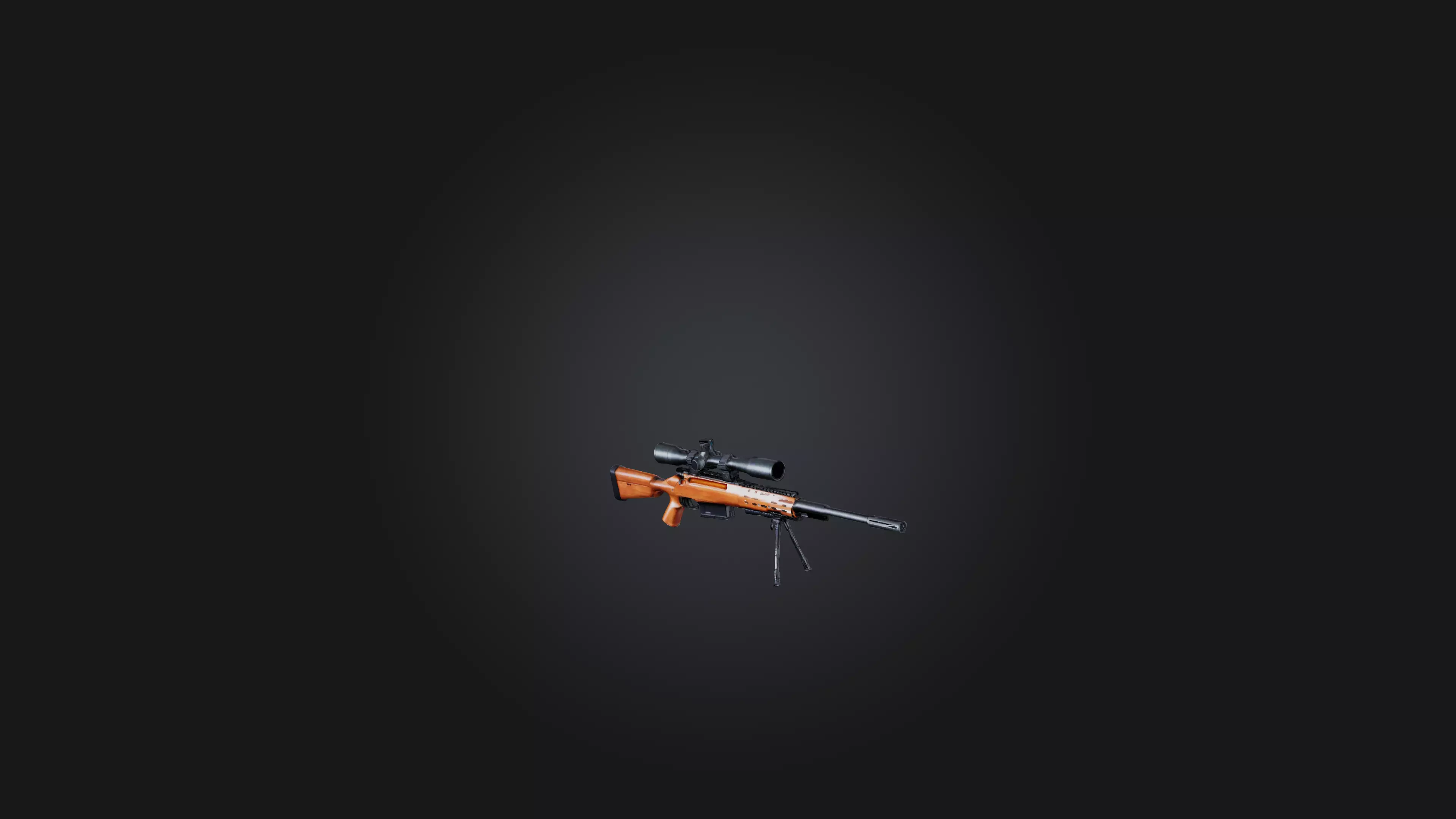 Sniper Rifle Low-poly 3D model_0