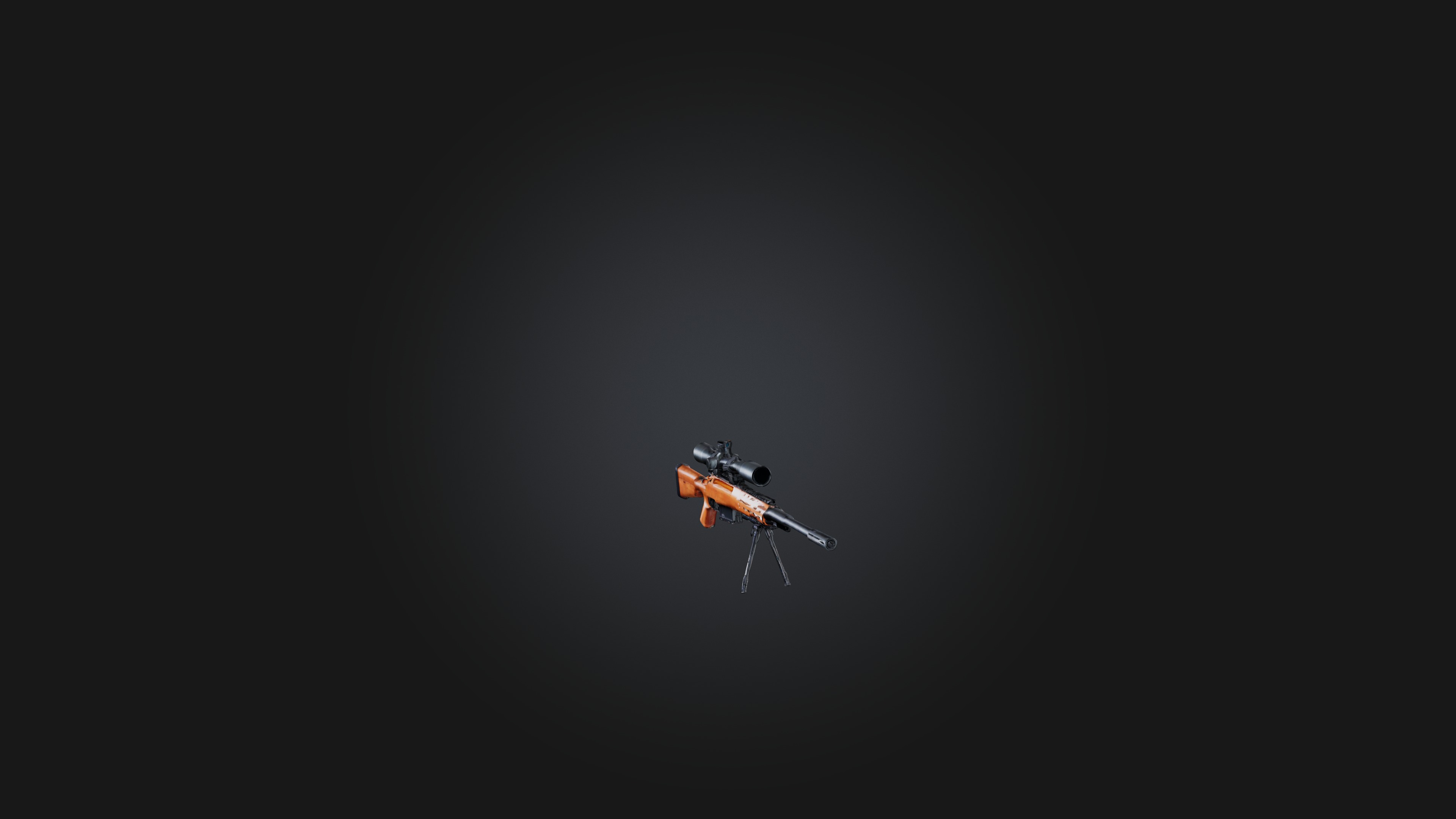Sniper Rifle Low-poly 3D model_2