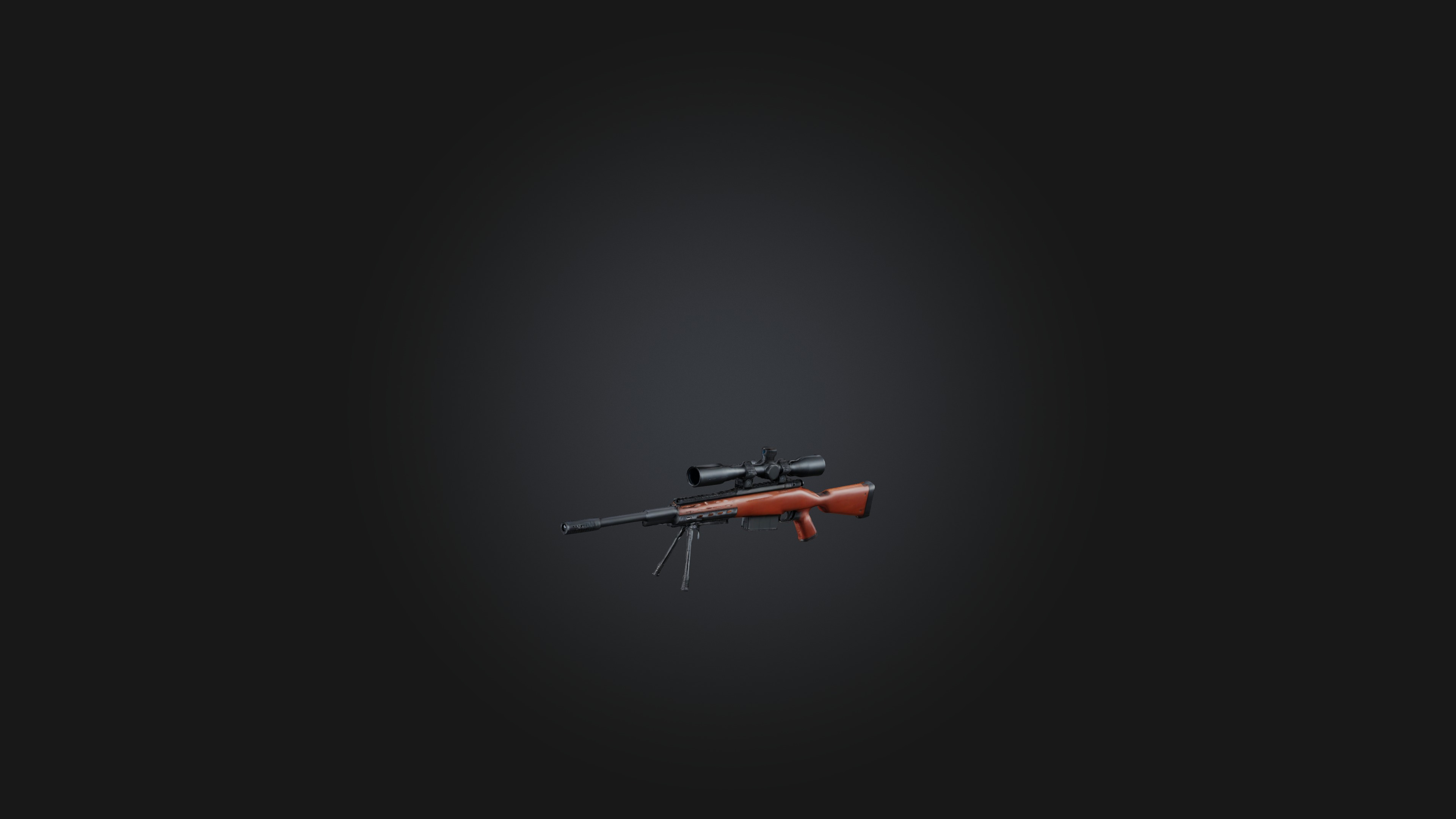 Sniper Rifle Low-poly 3D model_5