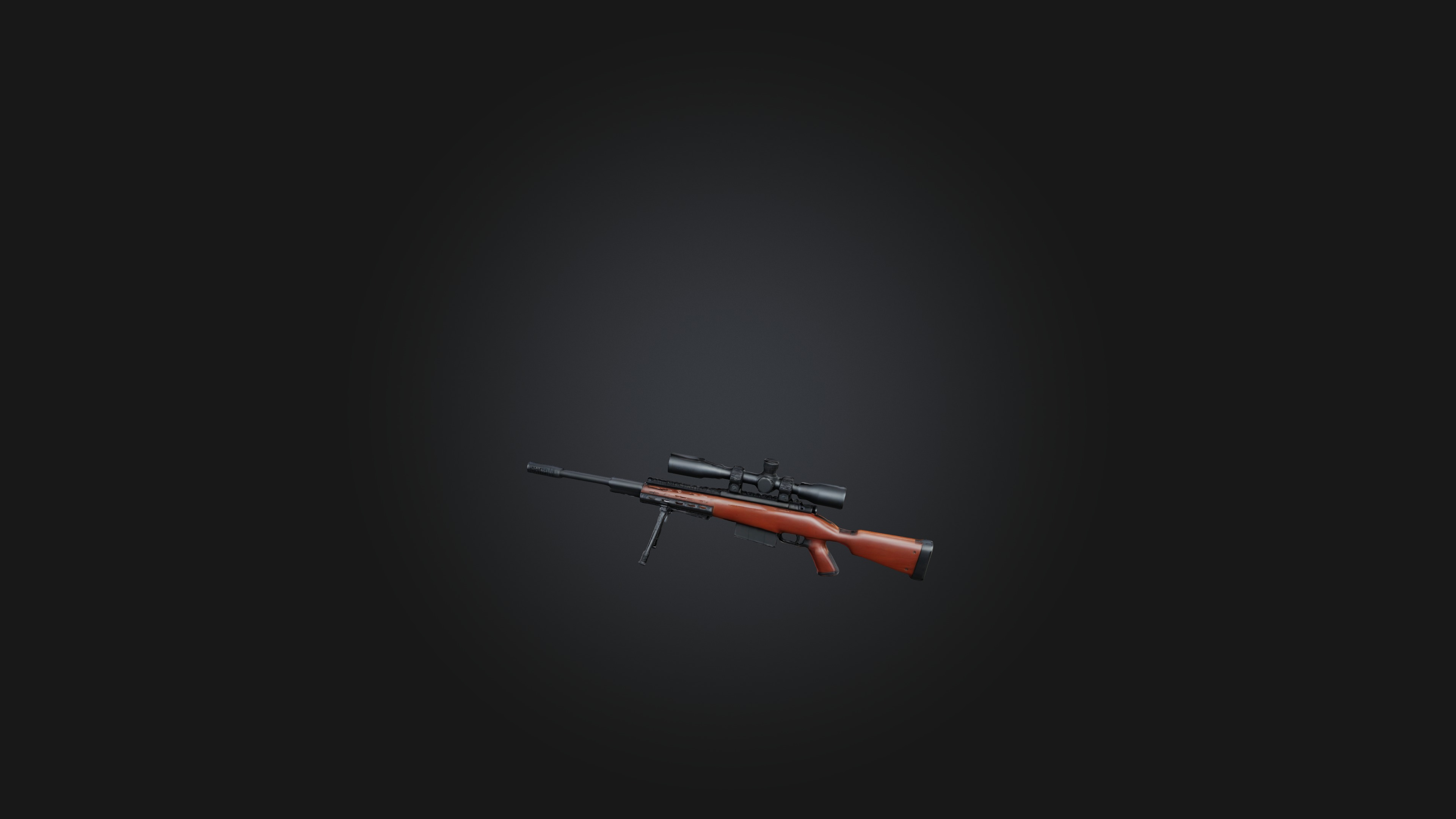 Sniper Rifle Low-poly 3D model_6