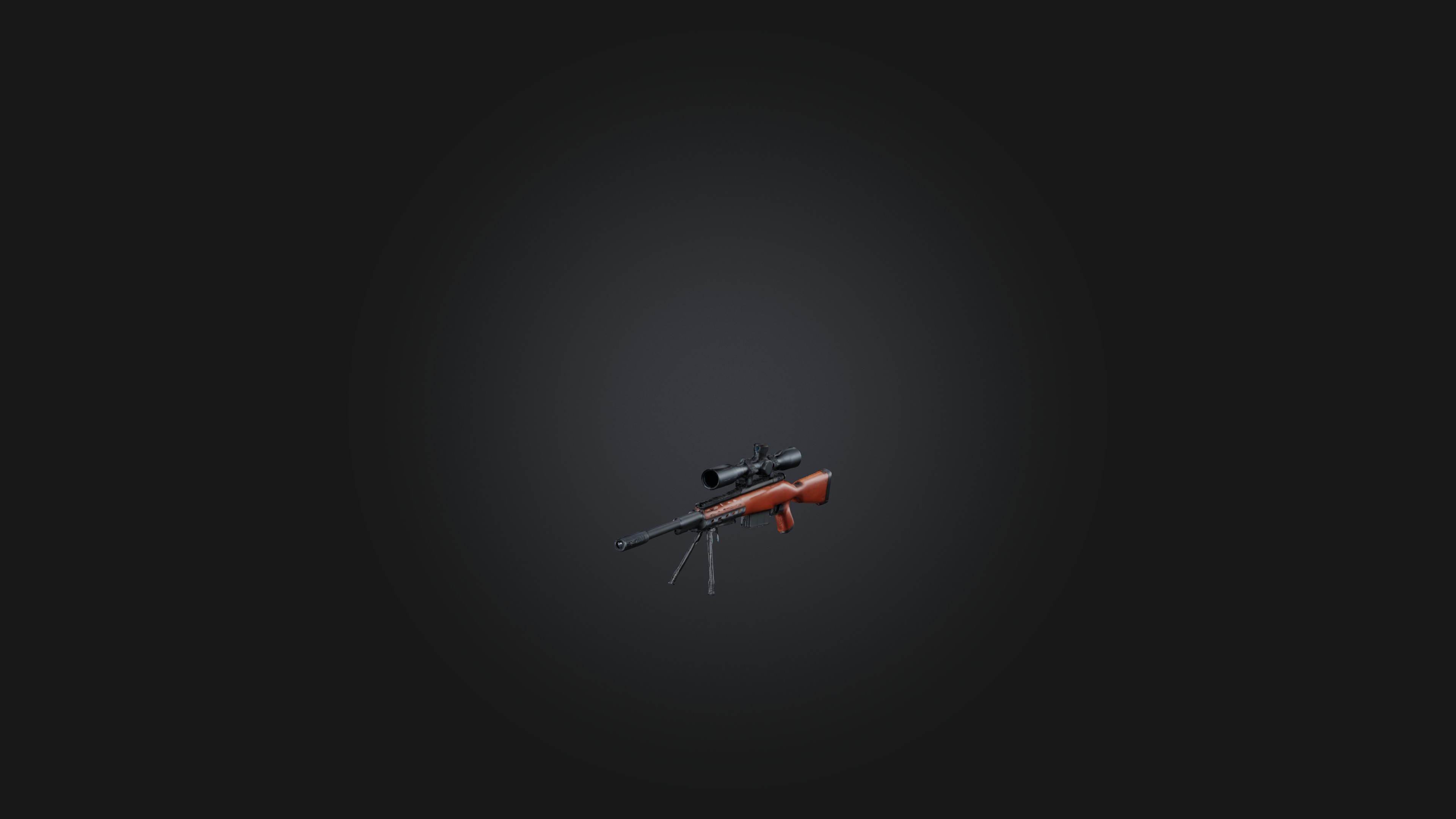 Sniper Rifle Low-poly 3D model_4