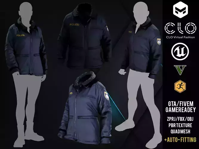Austrian Police Officer Uniform 3D 