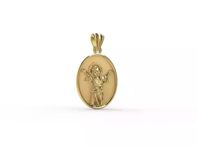 Divine Child Jesus Medal 3D print model