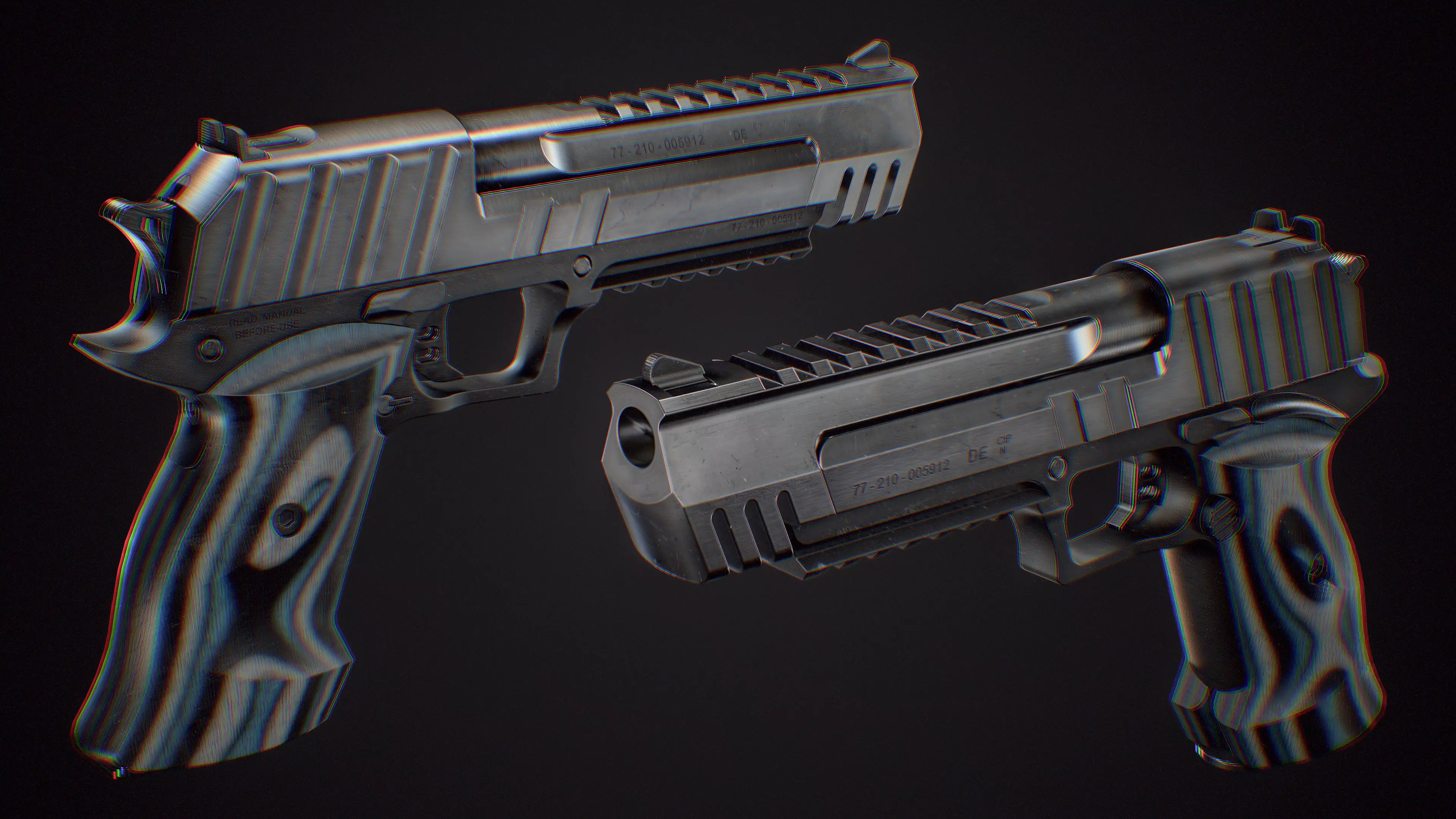 Desert Eagle FPS Animation Low-poly 3D model_0