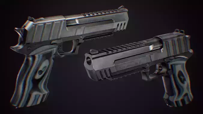 Desert Eagle FPS Animation Low-poly 3D model Desert Eagle FPS Animation Low-poly 3D model