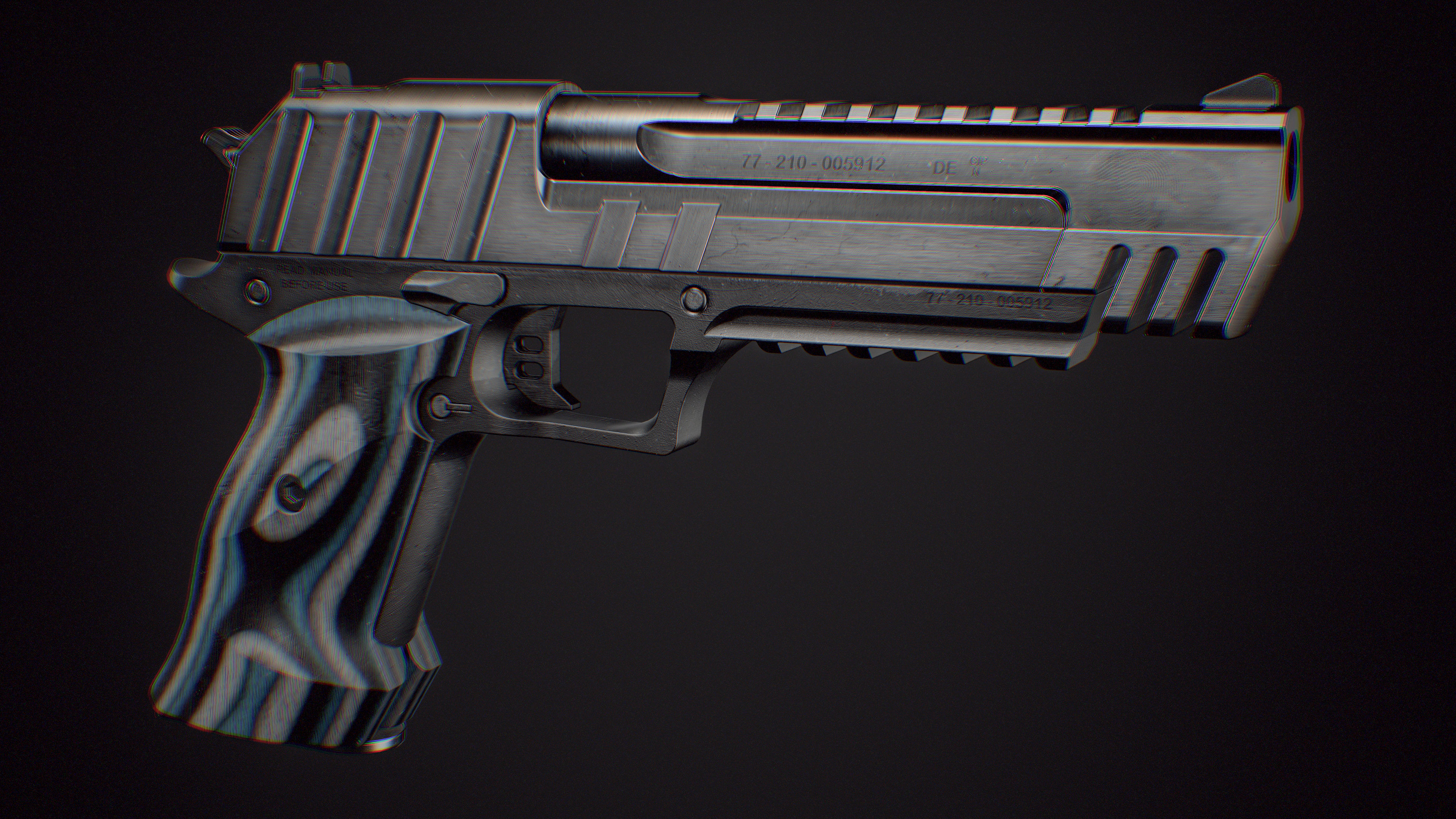 Desert Eagle FPS Animation Low-poly 3D model_16