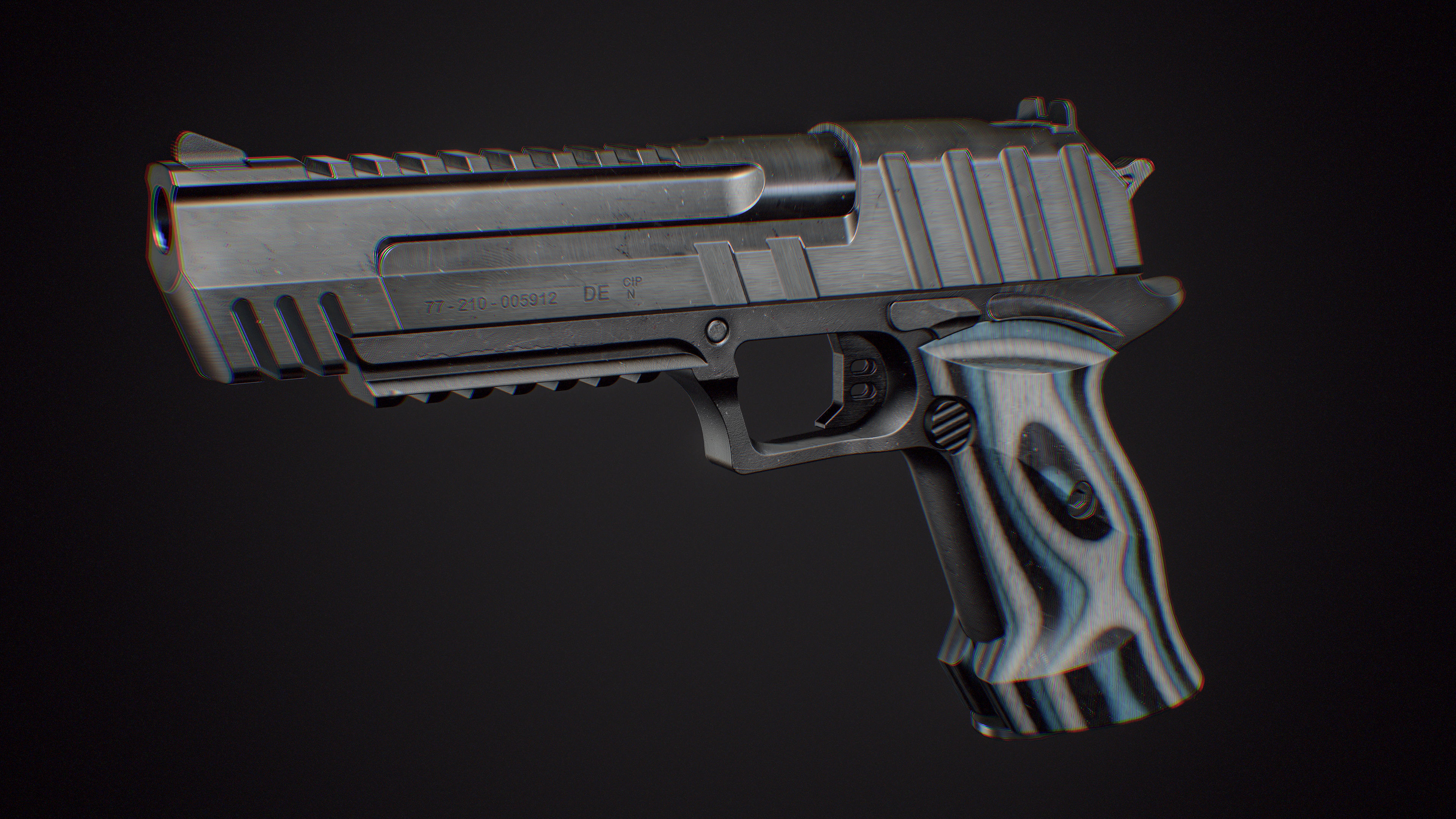 Desert Eagle FPS Animation Low-poly 3D model_15