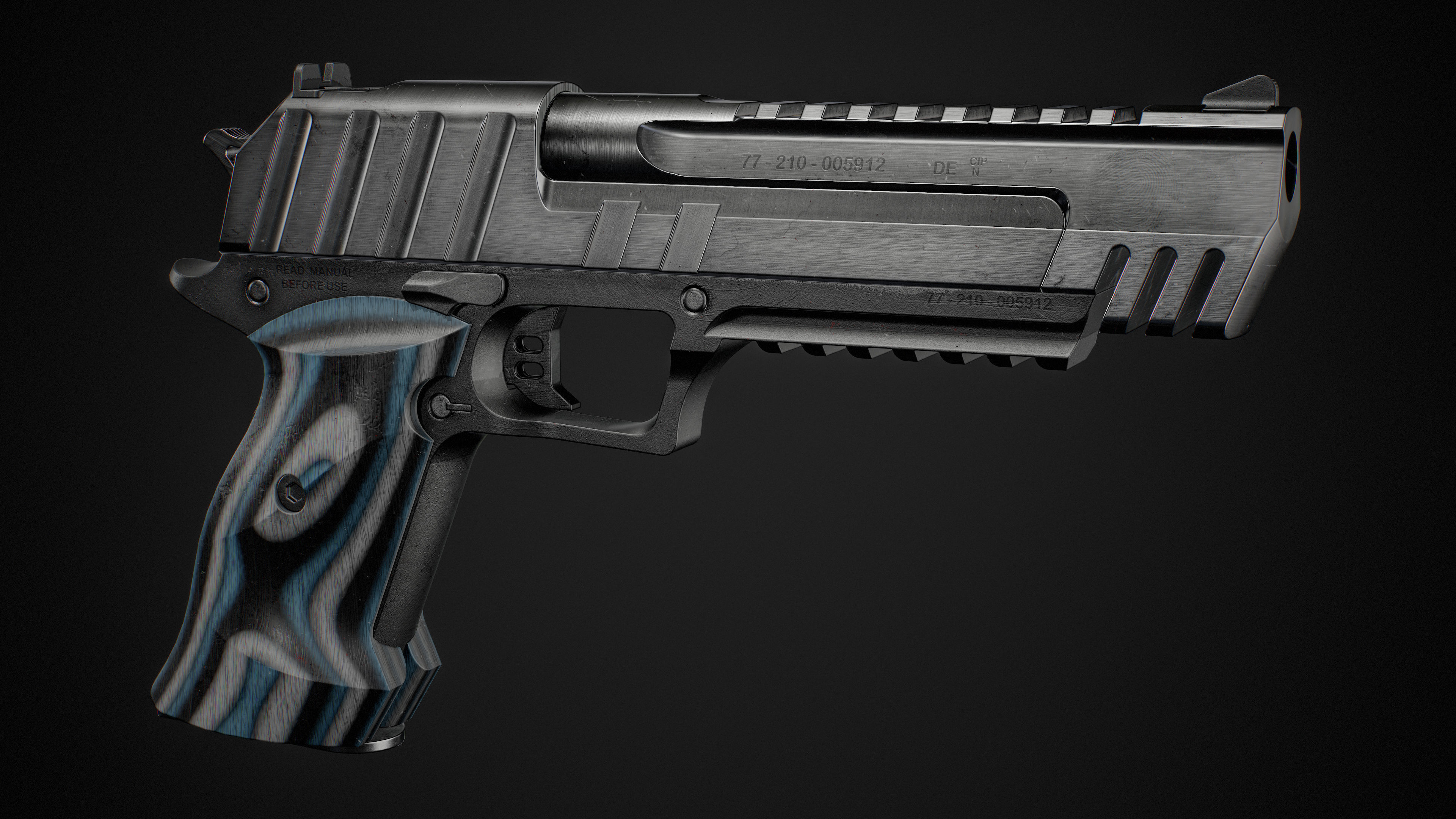 Desert Eagle FPS Animation Low-poly 3D model_6